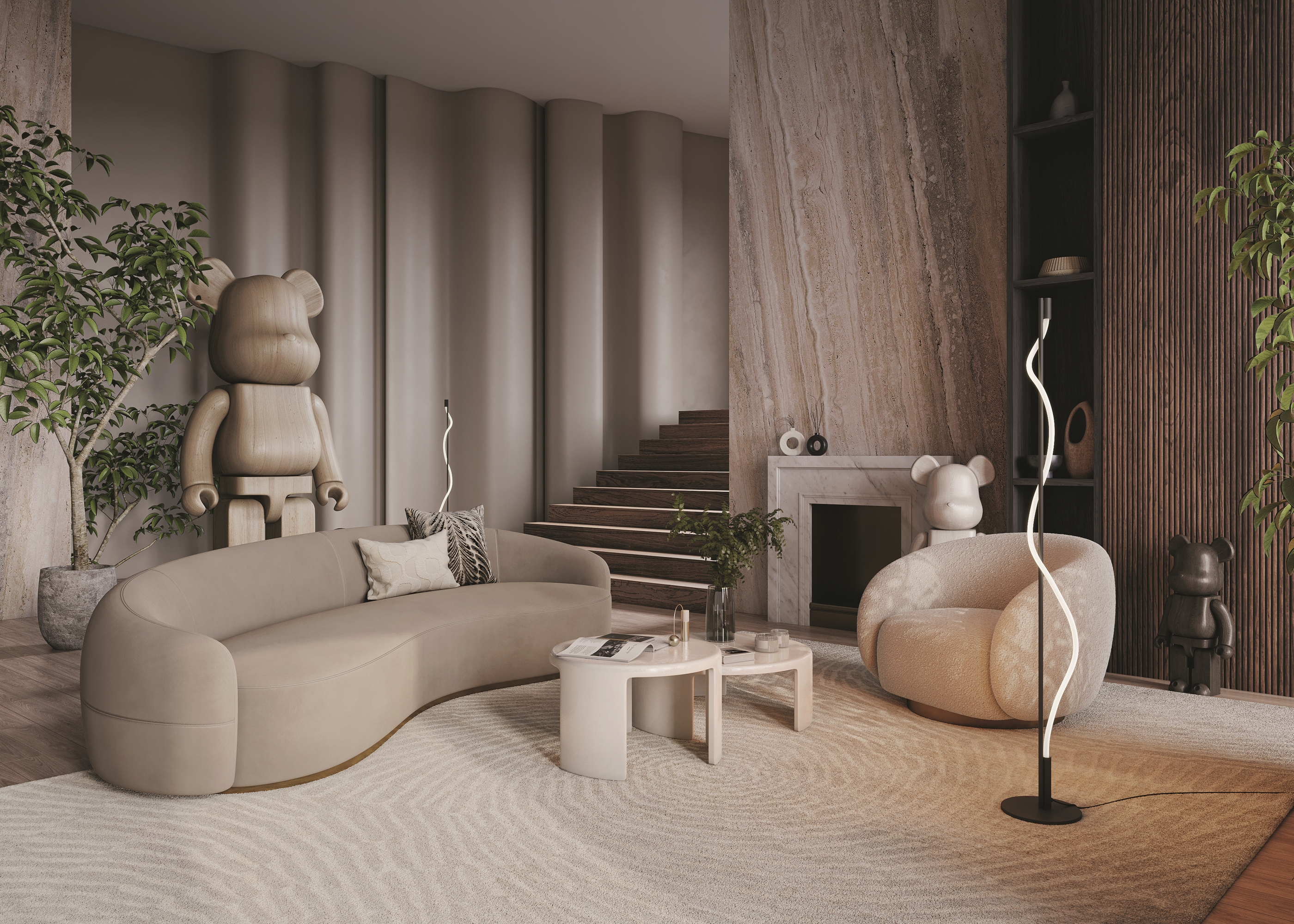 картинка Напольный светильник (торшер) Maytoni MOD166FL-L15B3K