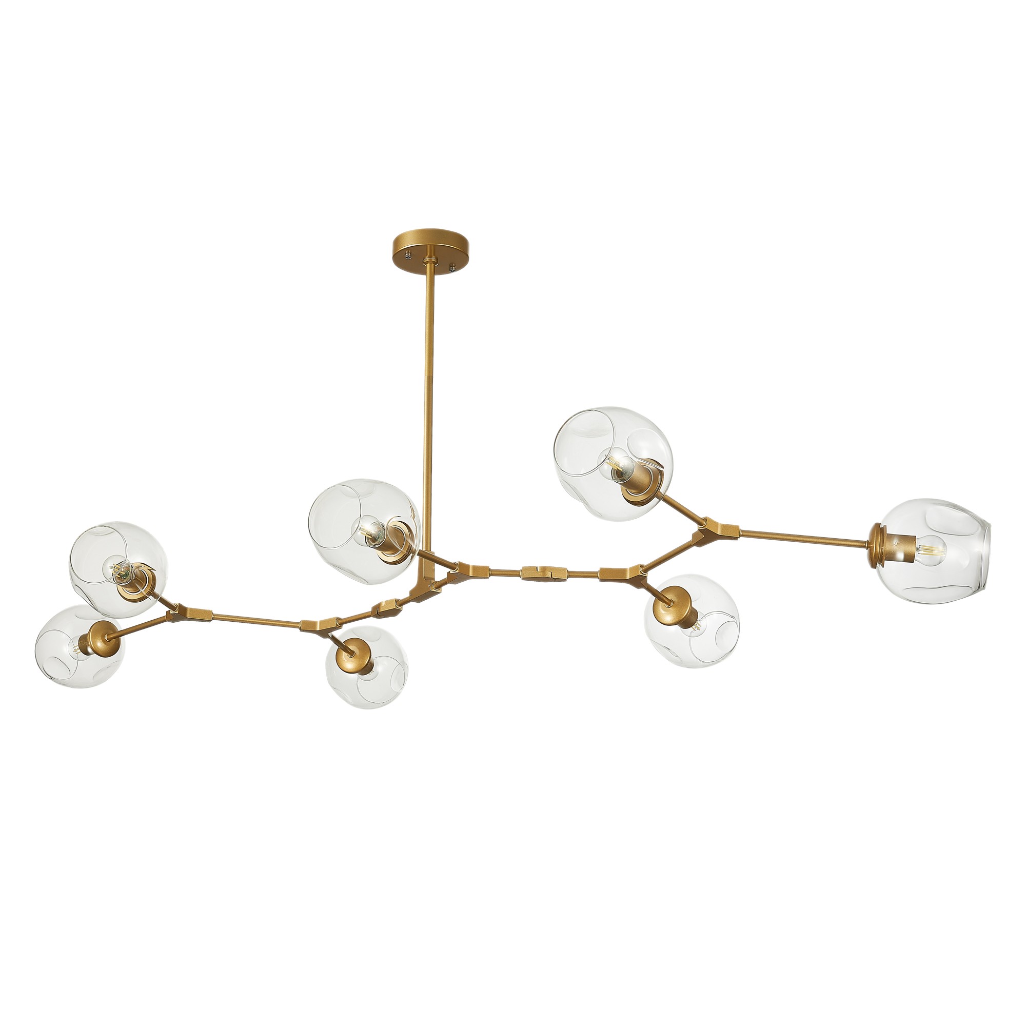 картинка SLE154823-07 Светильник подвесной Золотистый/Прозрачный E27 7*40W