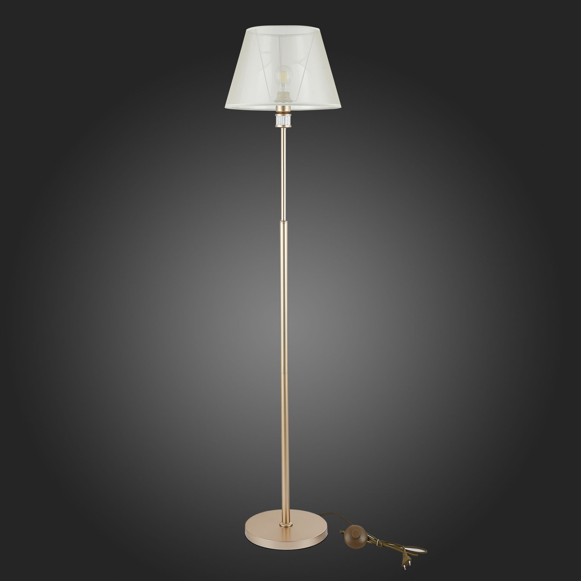 картинка SLE107505-01 Светильник напольный Золотистый/Шампань E27 1*60W