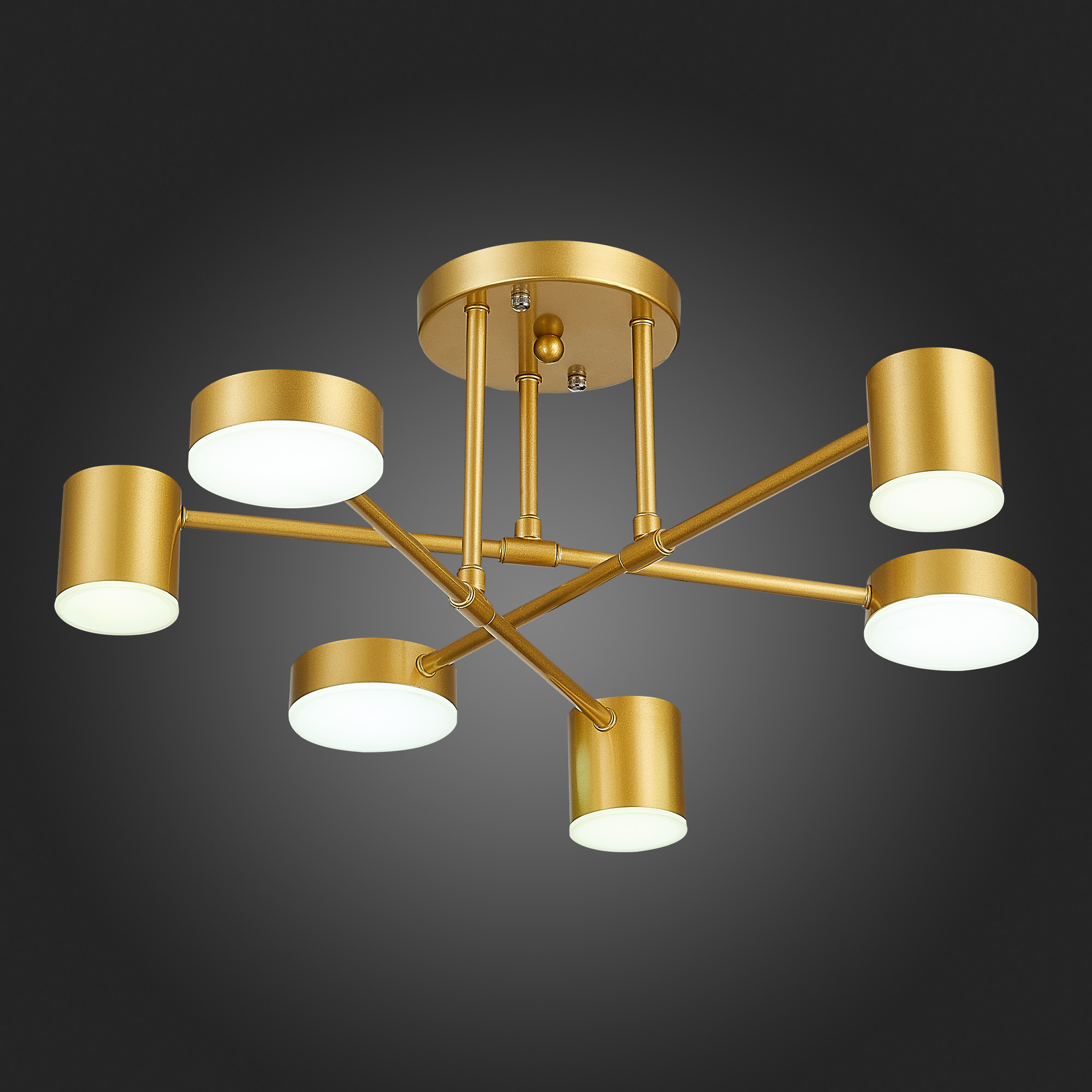 картинка SLE201022-06 Светильник потолочный Золотистый/Золотистый LED 6*7W 4000K