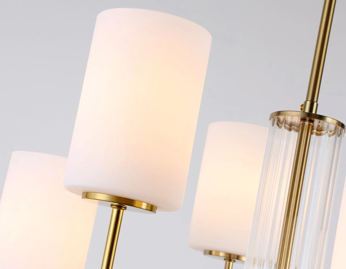 картинка Люстра со стеклянными плафонами на штанге LH56215