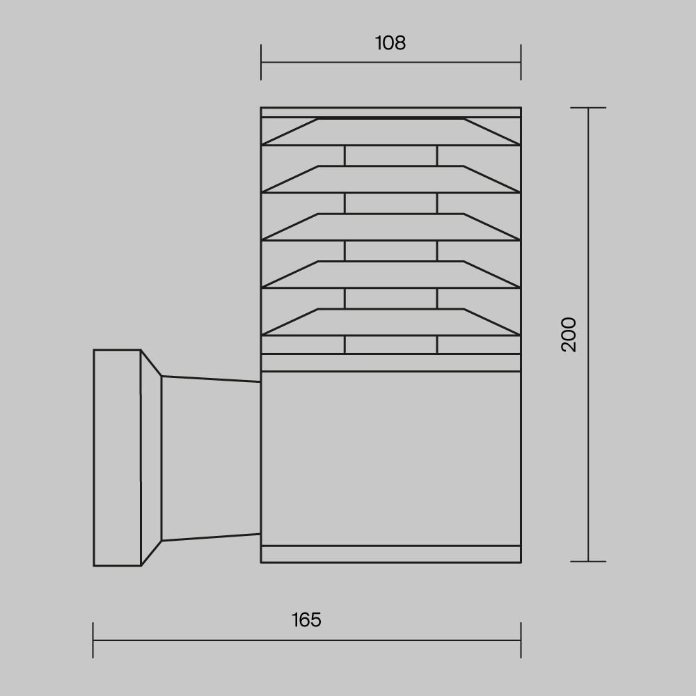 картинка Настенный светильник (бра) Outdoor O576WL-01B