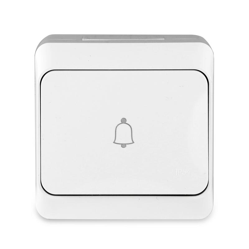 картинка Кнопка звонка ОП Nix 10А IP54 250В бел. TOKOV ELECTRIC TKE-NX-DB-C01-IP54