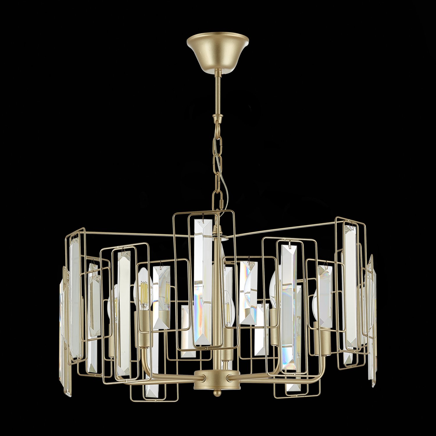 картинка SLE103403-05 Светильник подвесной Шампань/Прозрачный E14 5*40W