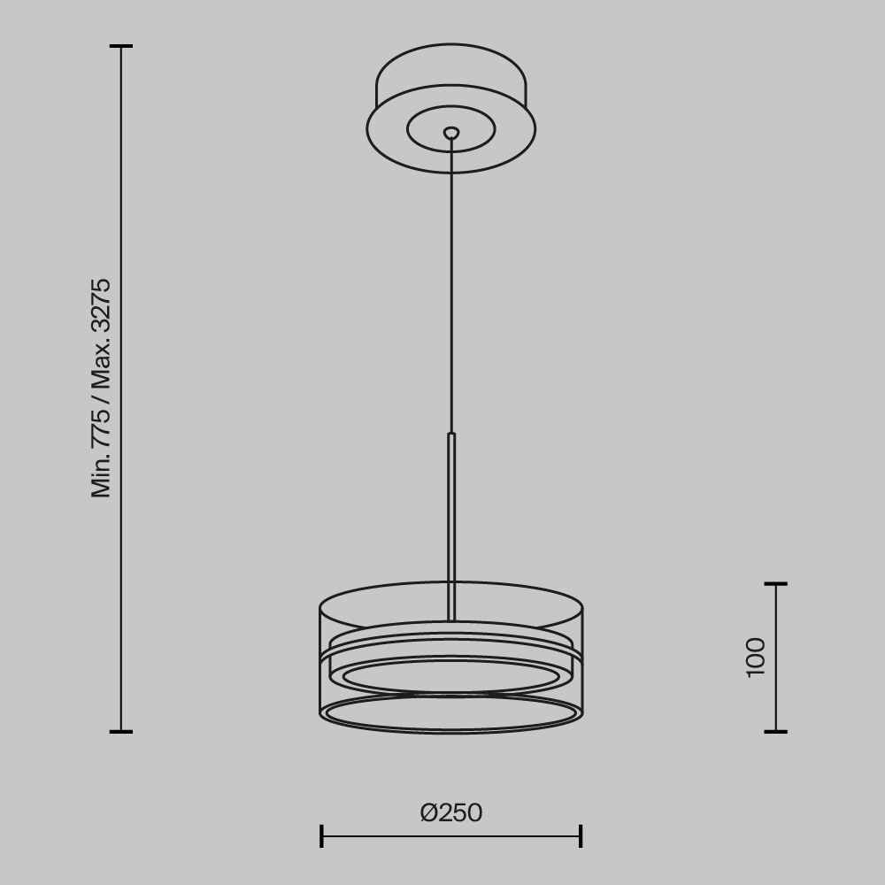 картинка Подвесной светильник Maytoni MOD348PL-L18BBS3K