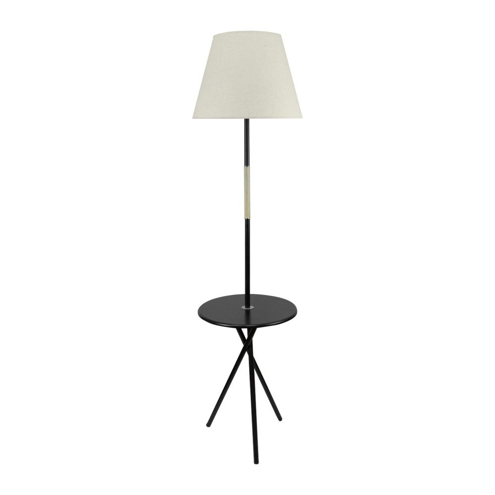 картинка 1072/1 Черный+Натураль (2) Светильник напольный