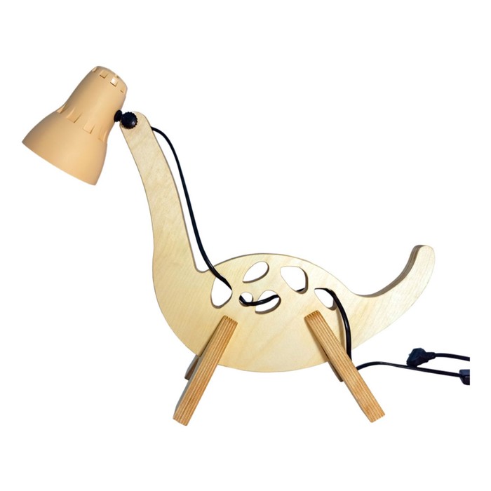 картинка Светильник деревянный Динозавр, 40Вт,  без лампы,  ЛОН,  Е27