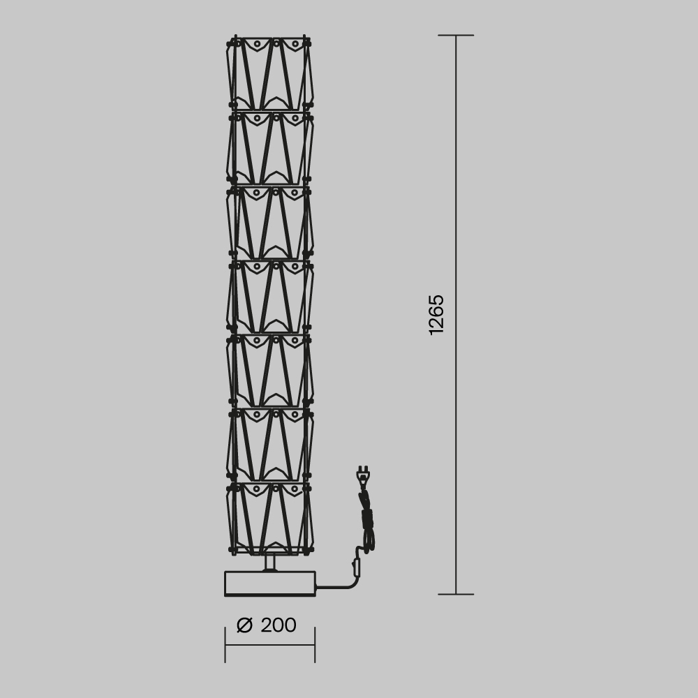 картинка Напольный светильник (торшер) Maytoni MOD043FL-08CH