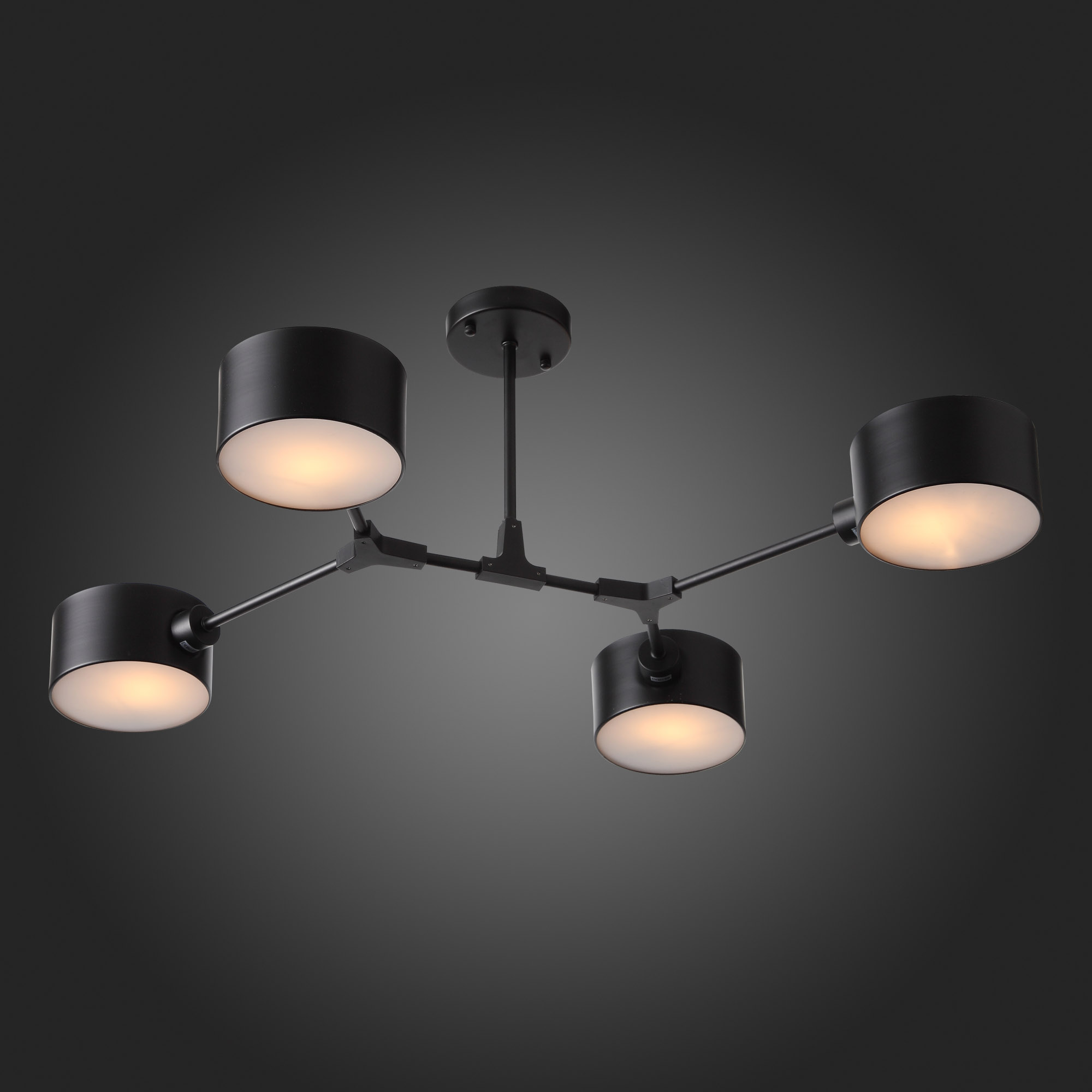 картинка SLE183402-04 Светильник потолочный Черный/Черный E14 4*60W