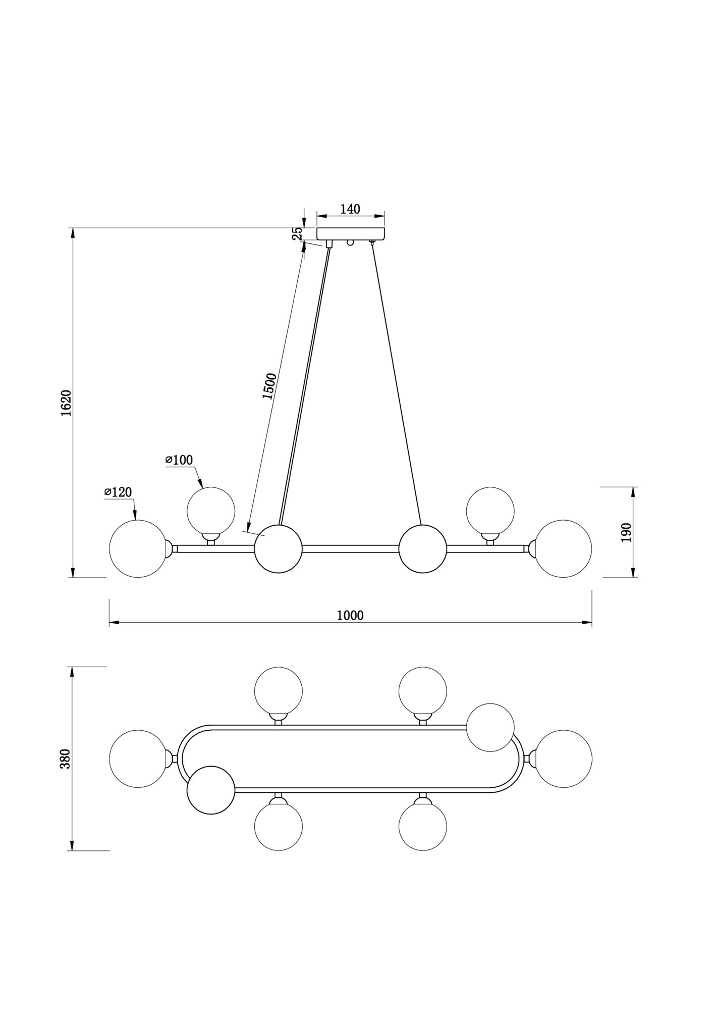 картинка Подвесной светильник Freya FR5222PL-08B