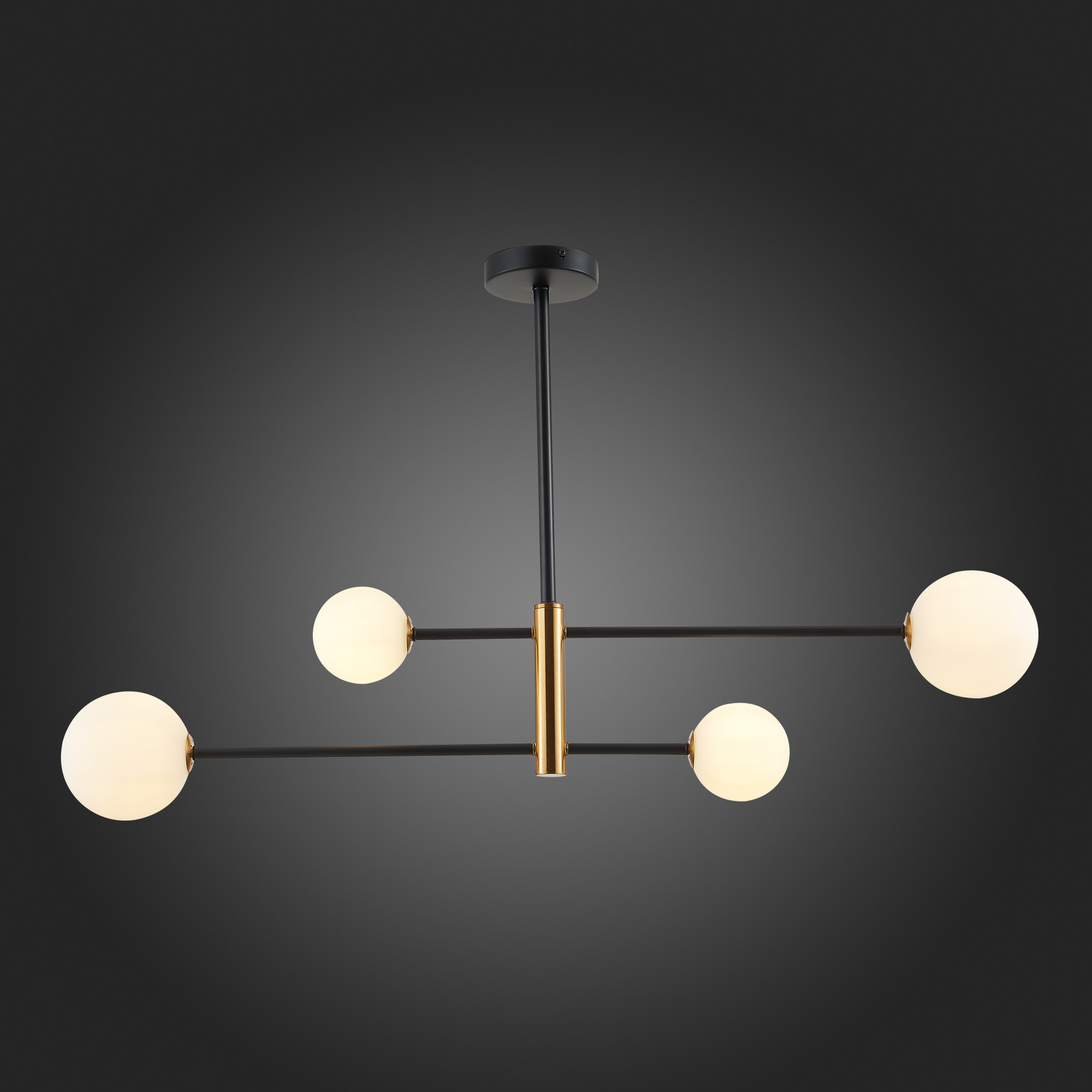 картинка SLE220103-04 Светильник потолочный Черный, Бронза/Белый G9 4*5W