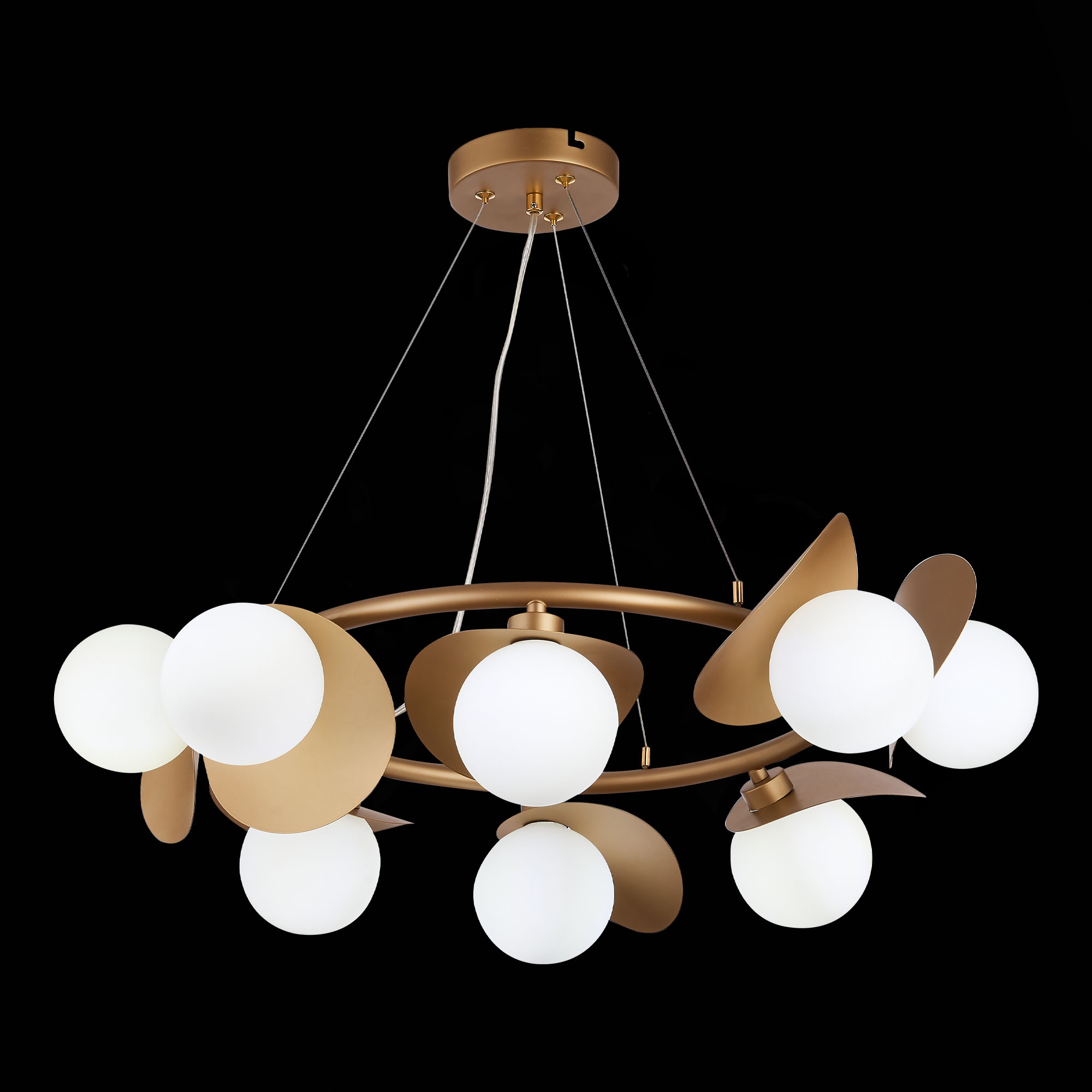 картинка SLE220503-08 Светильник подвесной Золотистый/Белый G9 LED 8*5W