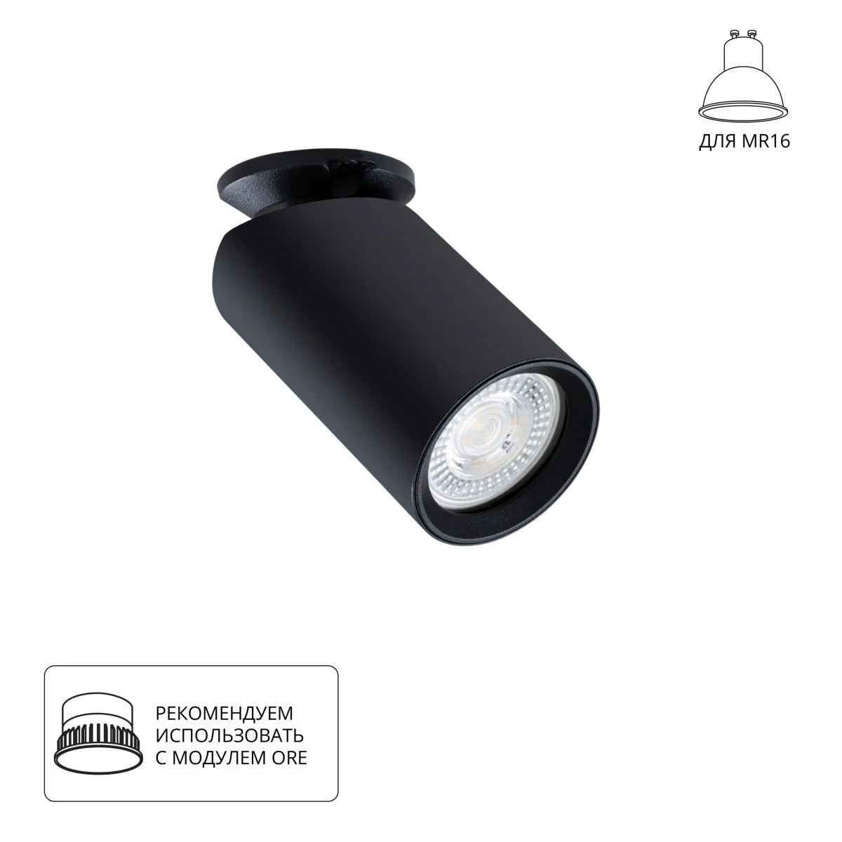 картинка Спот Arte Lamp NODO A3213PL-1BK
