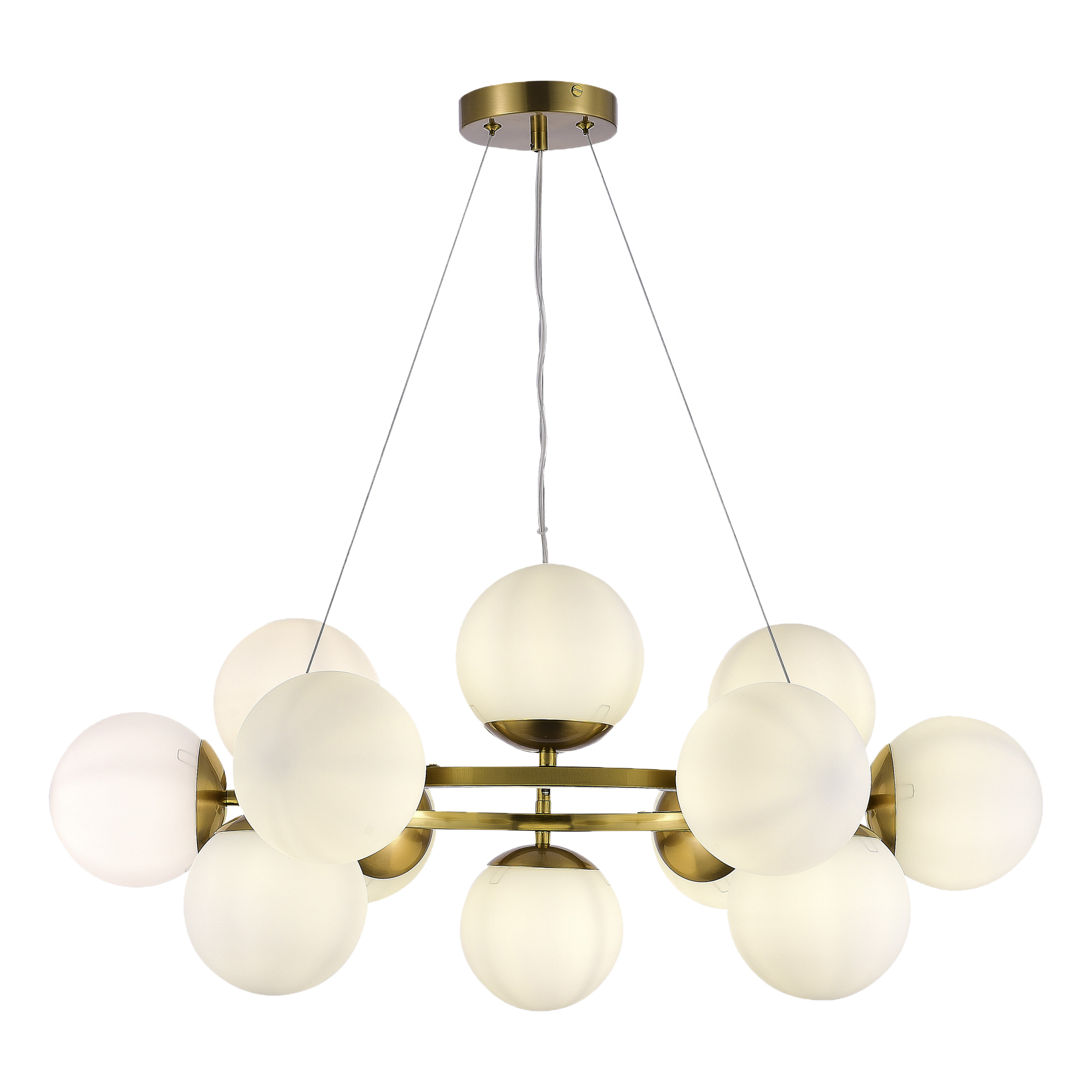 картинка SLE1191-203-12 Светильник подвесной Золотистый/Белый E27 12*60W