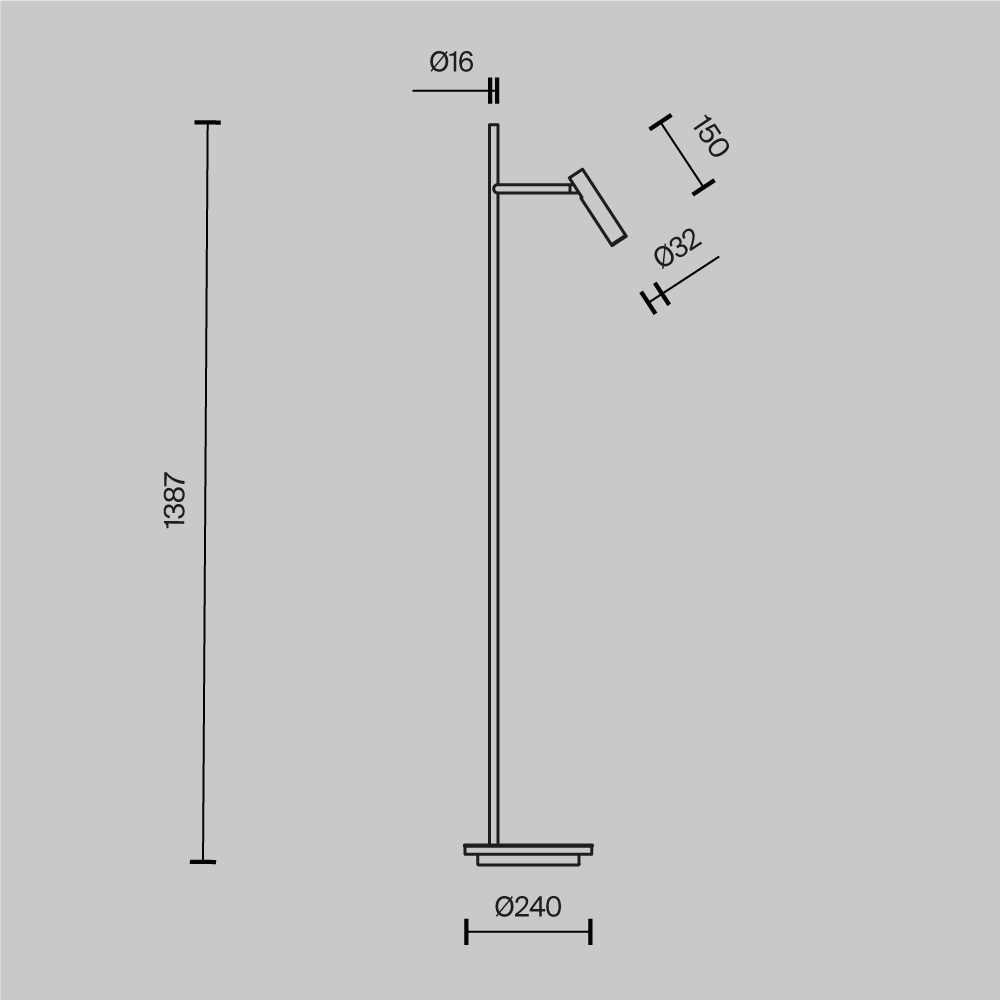 картинка Напольный светильник (торшер) Maytoni Z010FL-L8B3K