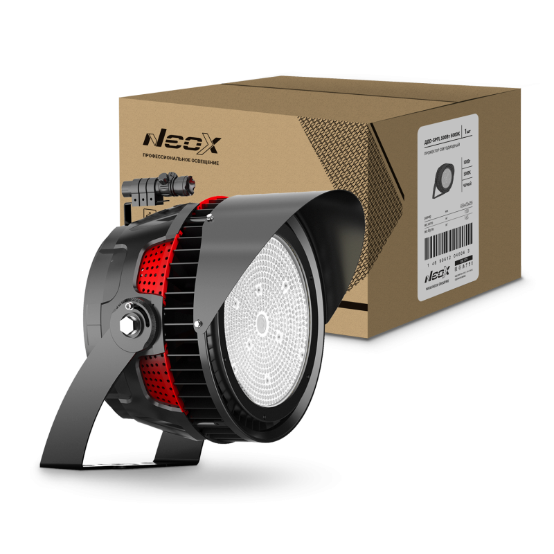 картинка Прожектор светодиодный ДДО-SPFL 500Вт 100-277В 5000К 65000Лм 130Лм/Вт 45 градусов IP66 гарантия 7 лет NEOX