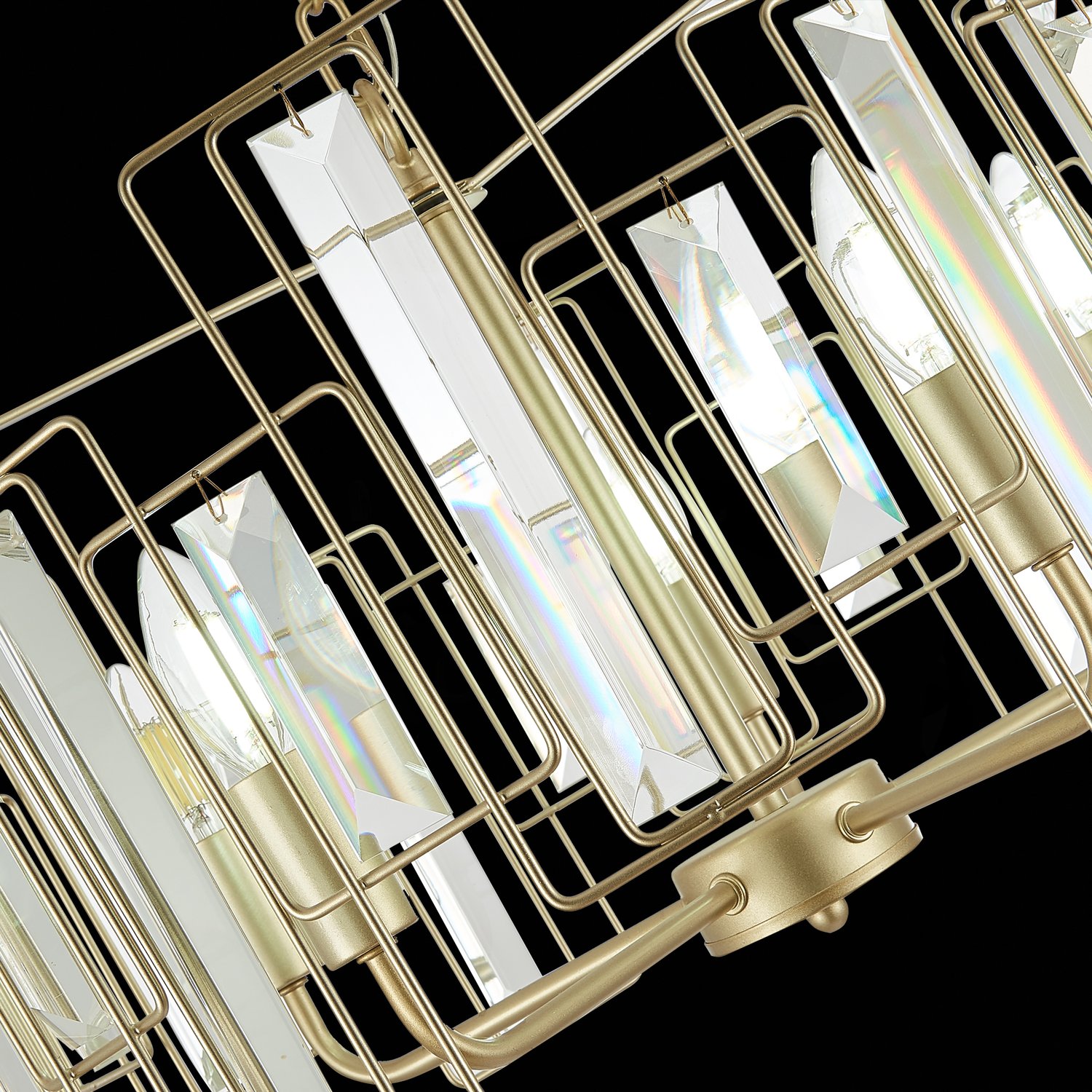 картинка SLE103403-05 Светильник подвесной Шампань/Прозрачный E14 5*40W