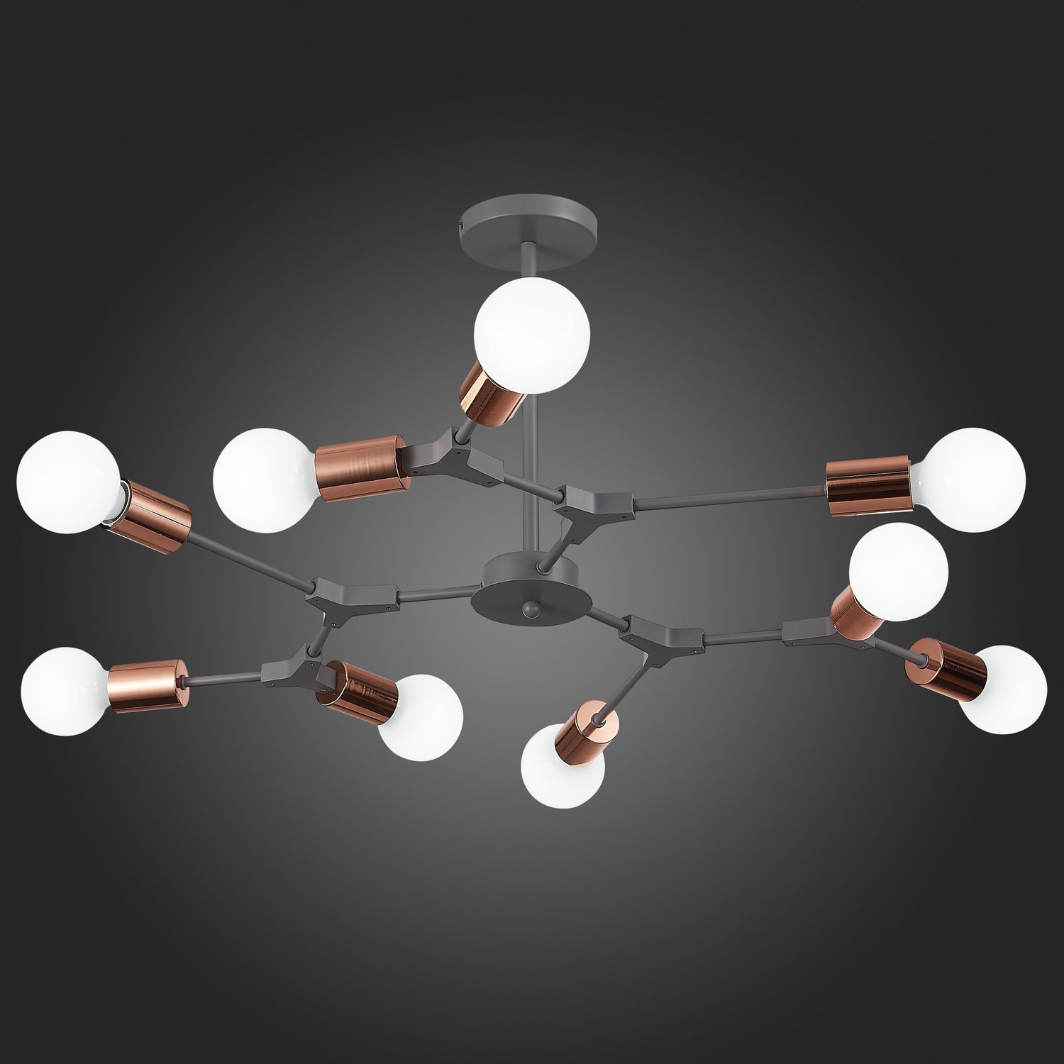 картинка SLE106403-09 Светильник потолочный Серый, Розовое золото E27 9*60W