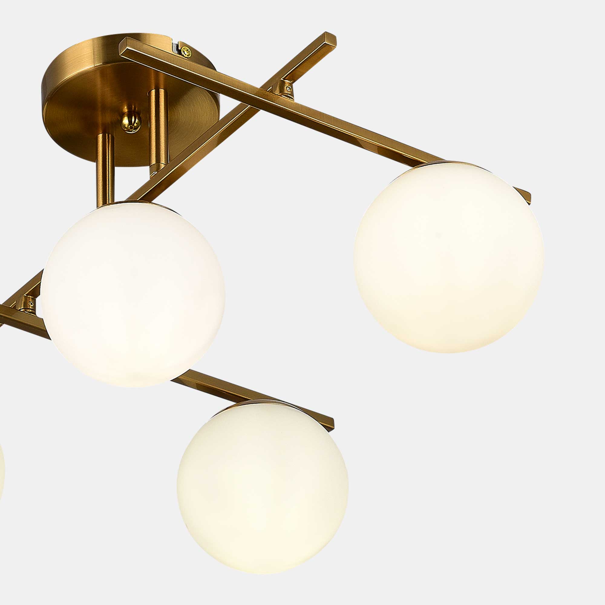 картинка SLE1195-302-05 Светильник потолочный Латунь/Белый E14 5*40W