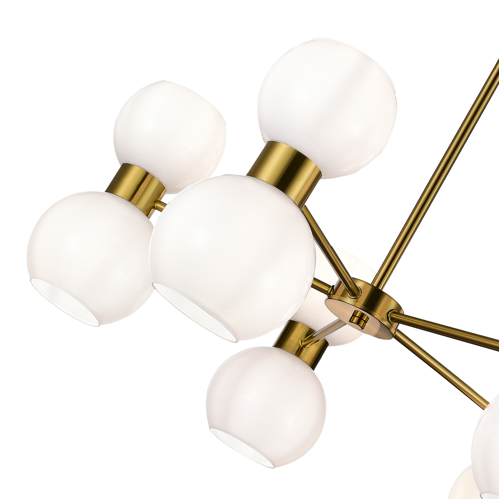 картинка SLE1138-302-10 Светильник потолочный Латунь/Белый E27 10*60W