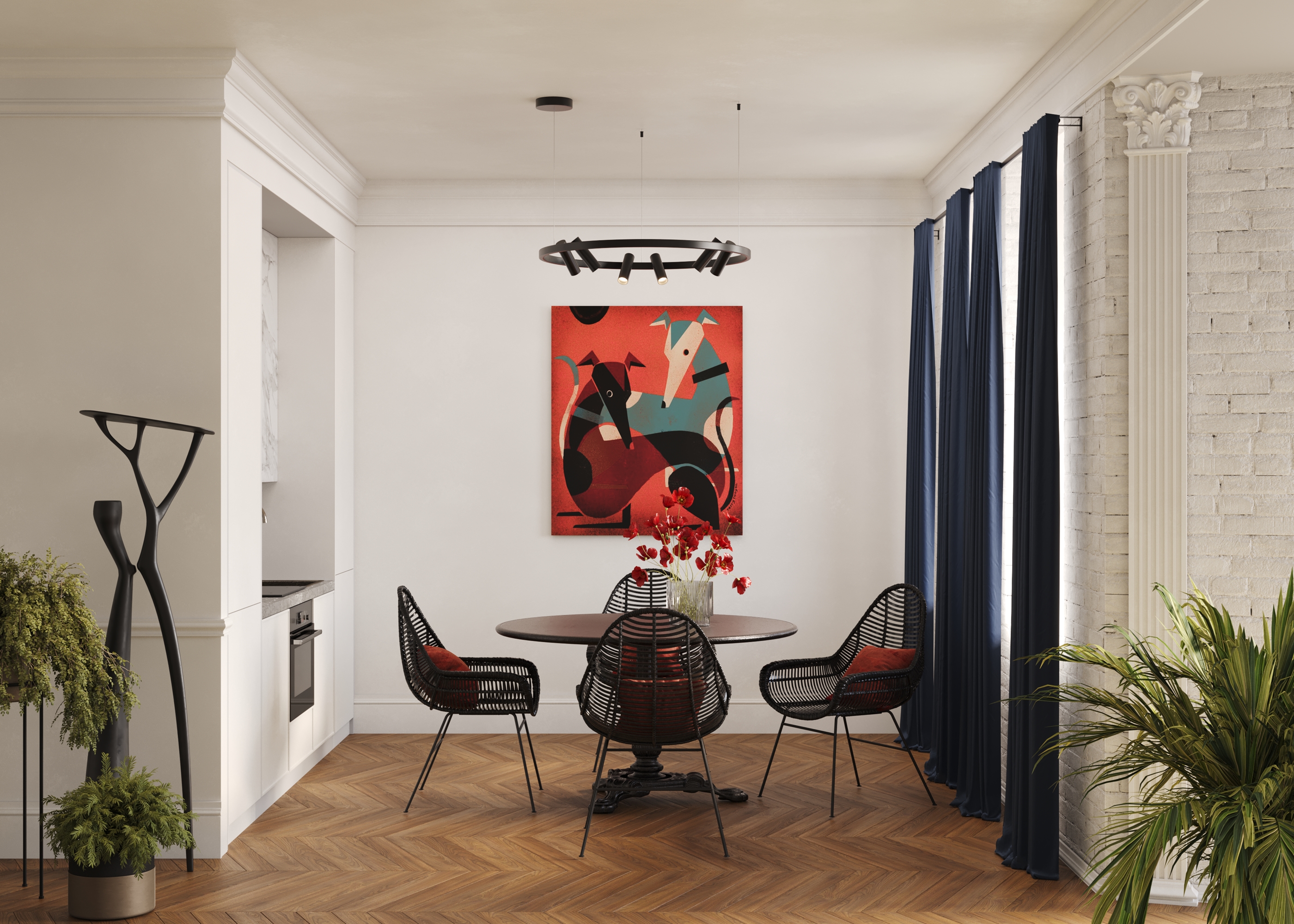 картинка Подвесной светильник Maytoni MOD102PL-L42BK