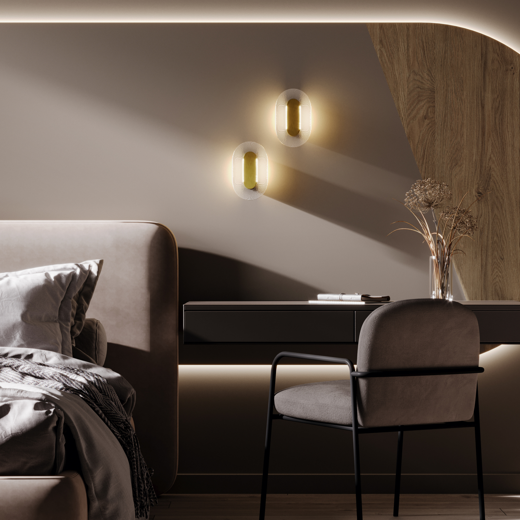 картинка Настенный светильник (бра) Maytoni MOD355WL-L6BS3K