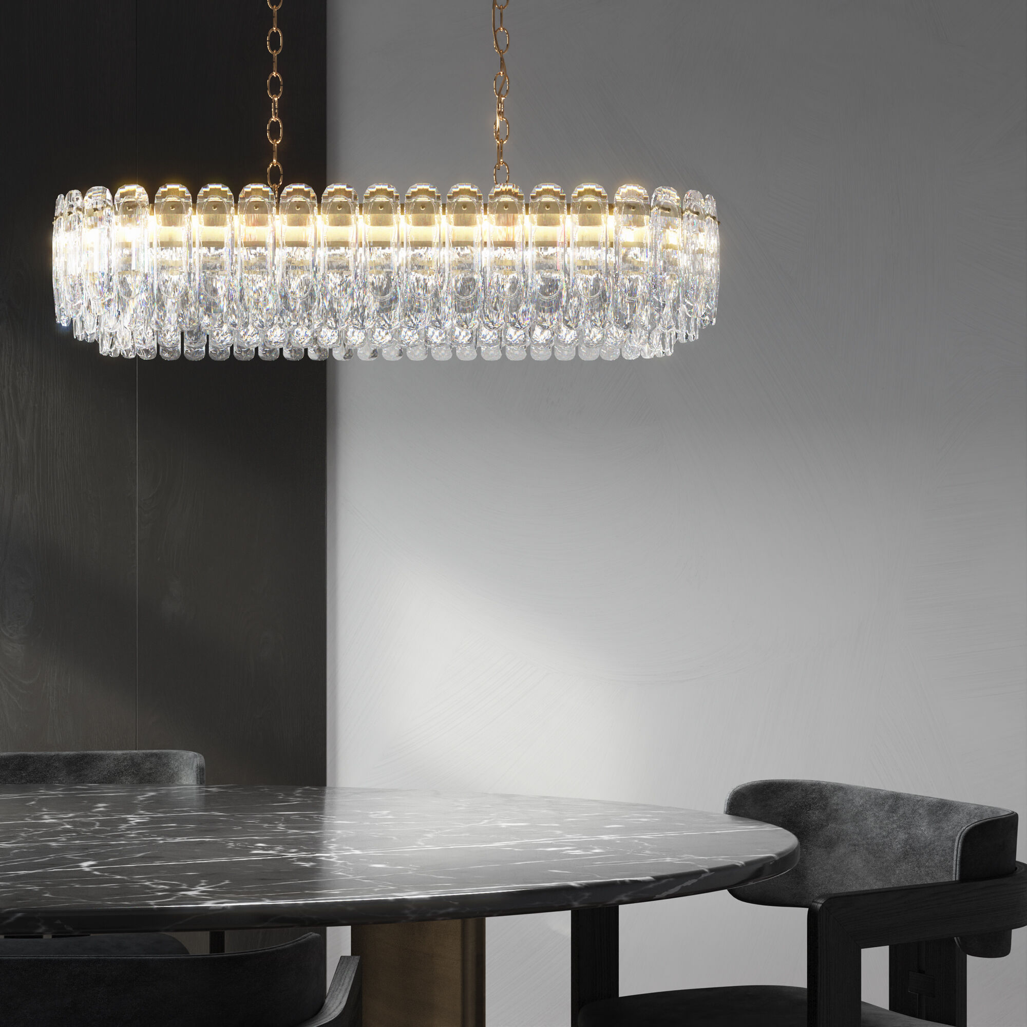 картинка Подвесной светодиодный светильник с хрусталем 423/1