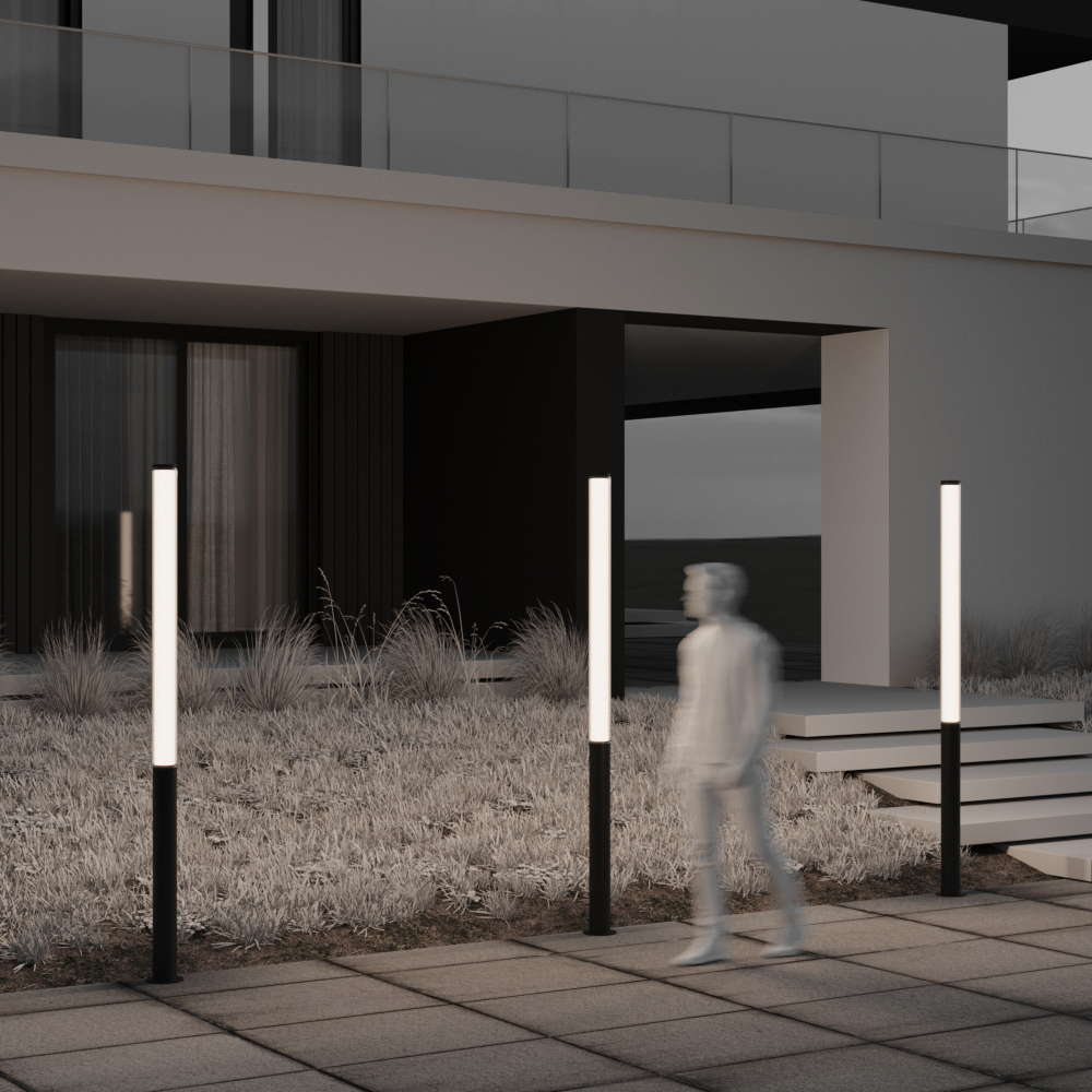 картинка Садово-парковый светильник Outdoor O467FL-L100B3K