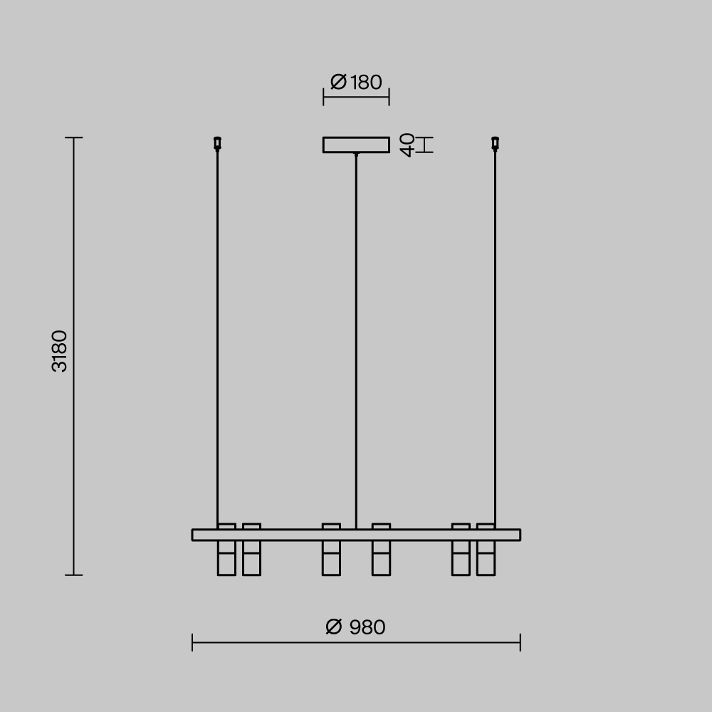 картинка Подвесной светильник Maytoni MOD102PL-L42BK