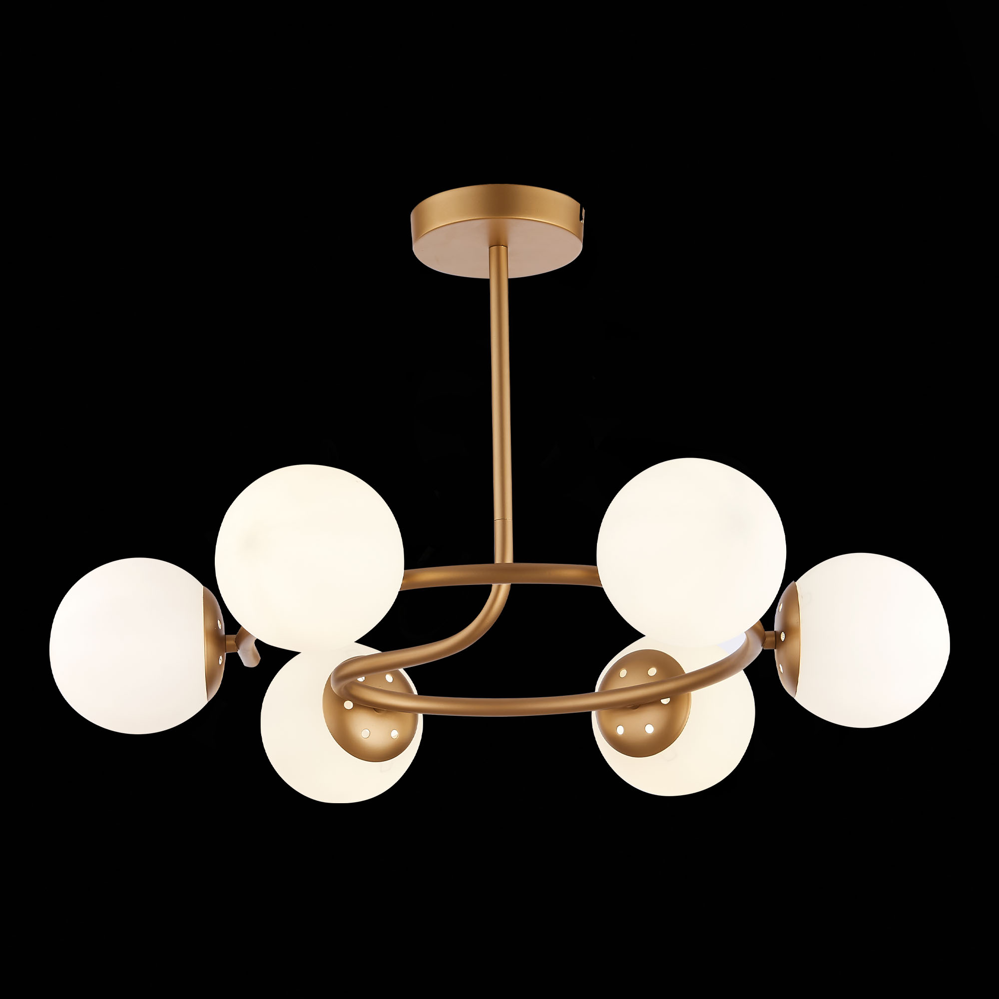 картинка SLE220602-06 Светильник потолочный Золотистый/Белый E14 6*40W