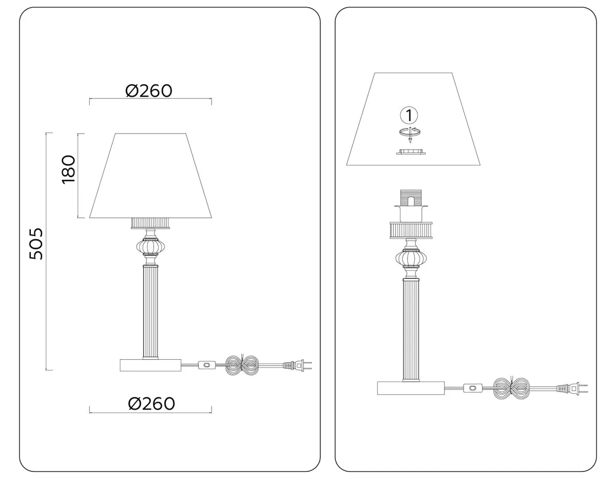 картинка Настольная лампа с абажуром и хрусталем LH71027