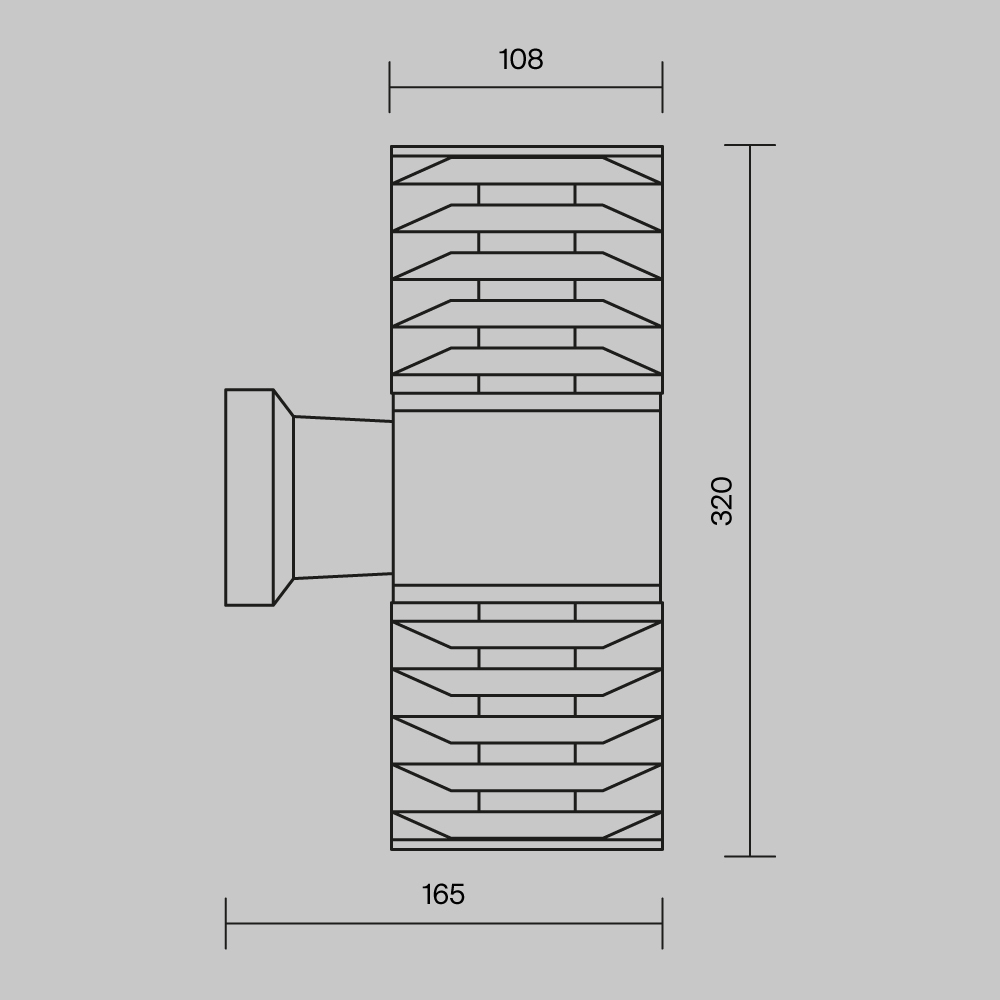картинка Настенный светильник (бра) Outdoor O576WL-02GR