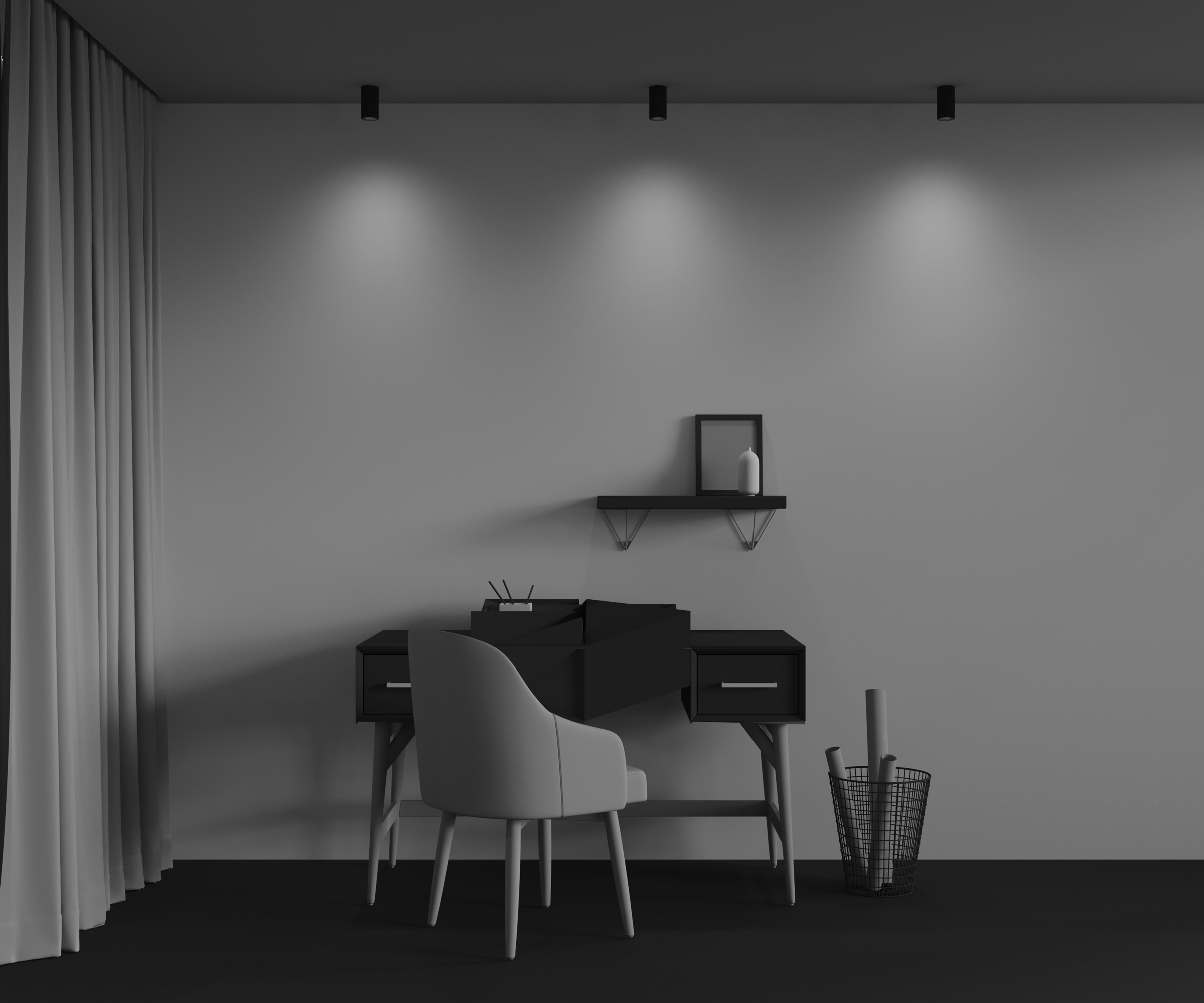 картинка Потолочный светильник Technical C106CL-01-GU10-B