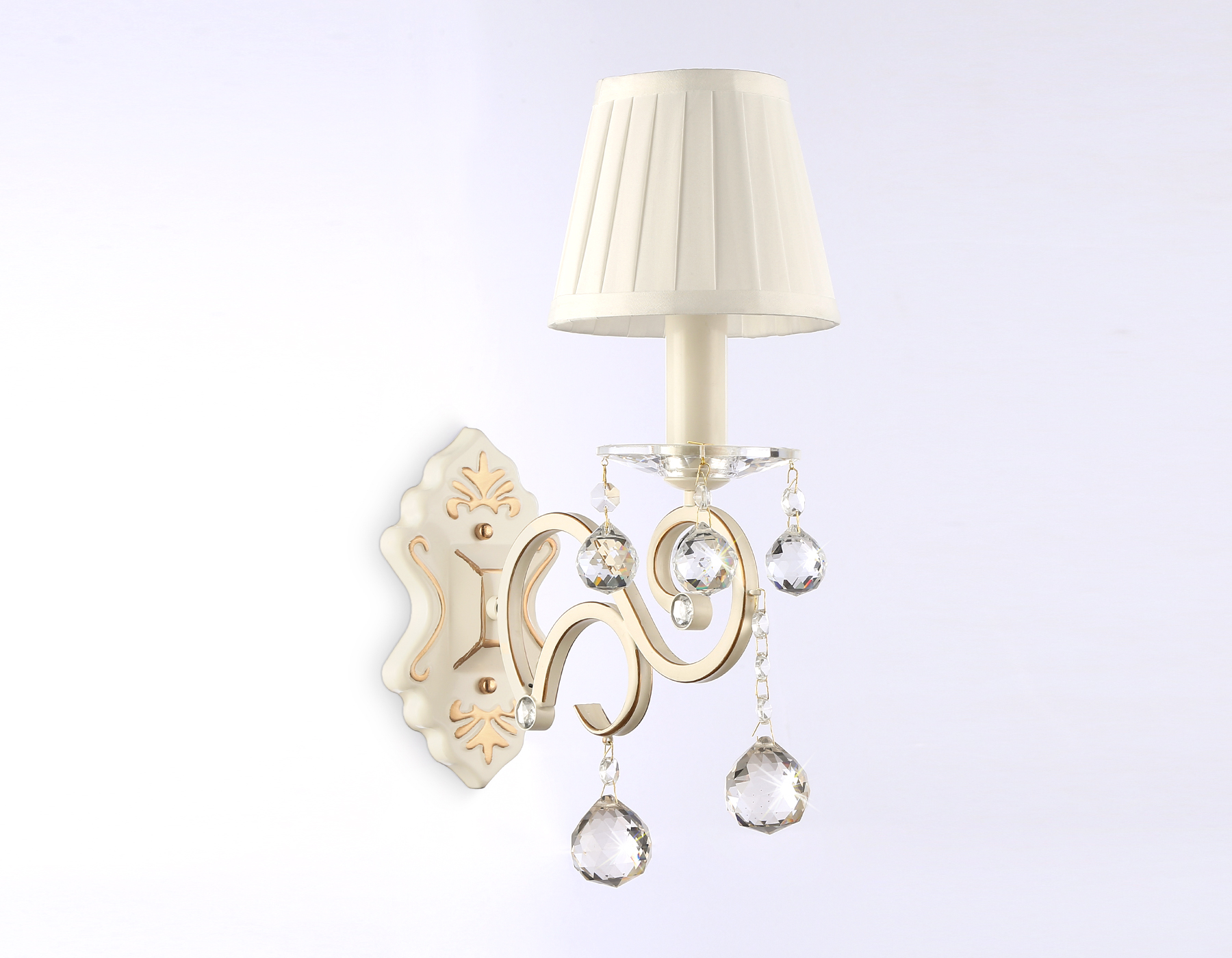 картинка Настенный светильник с абажуром и хрусталем TR4562