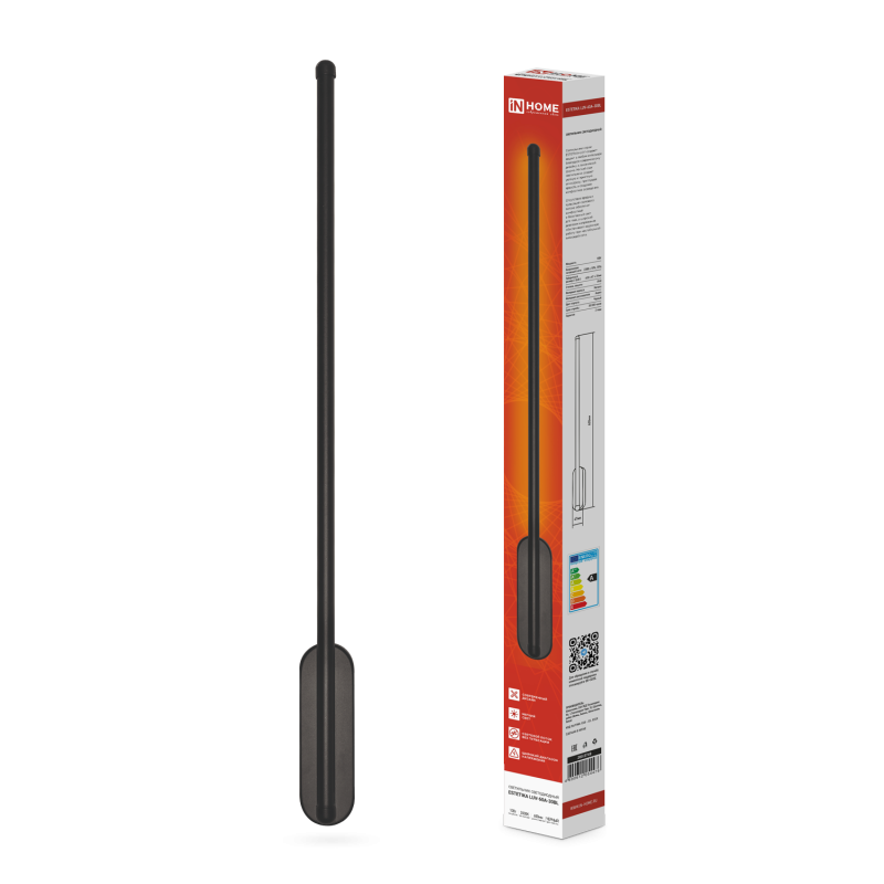 картинка Светильник светодиодный ESTETIKA LUV-60A-30BL 10Вт 230В 3000K 700Лм 600х50x25 черный IN HOME