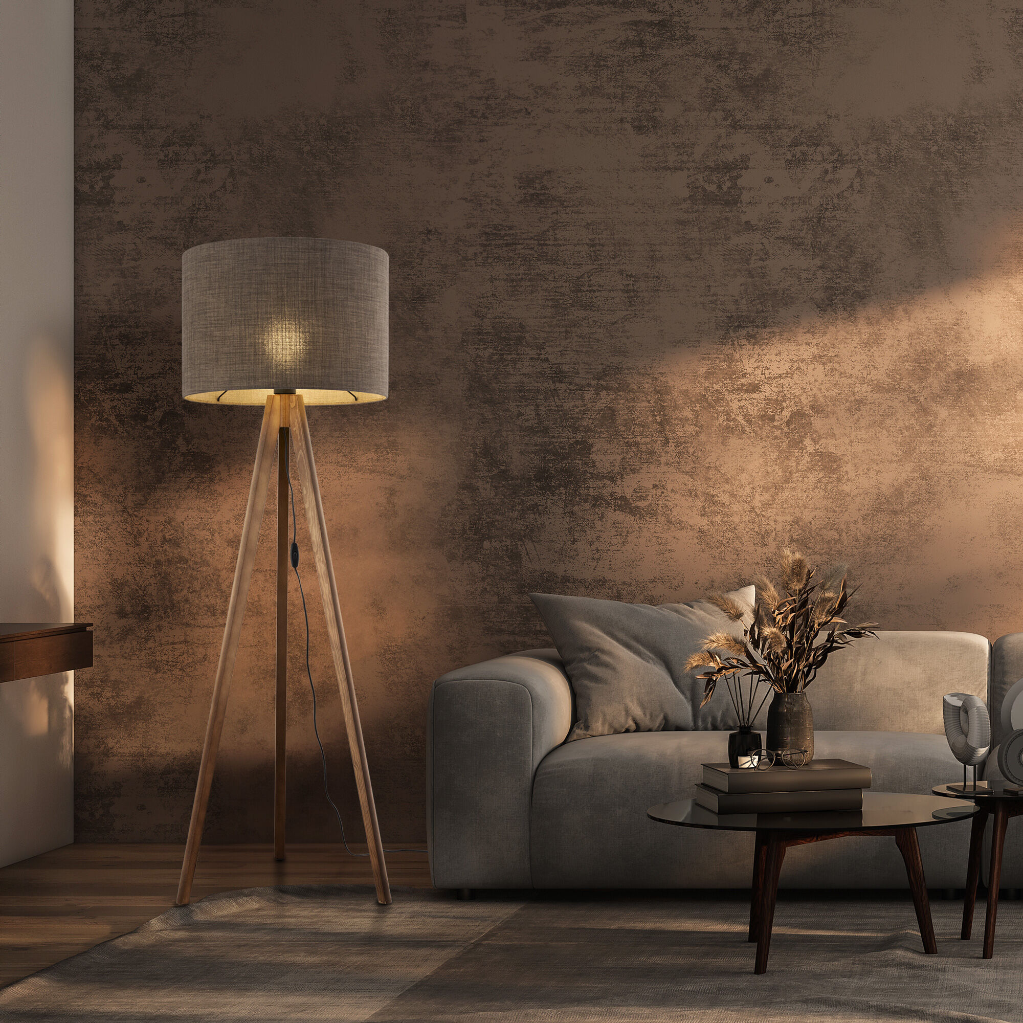 картинка Напольный светильник с тканевым абажуром 16019 Grand