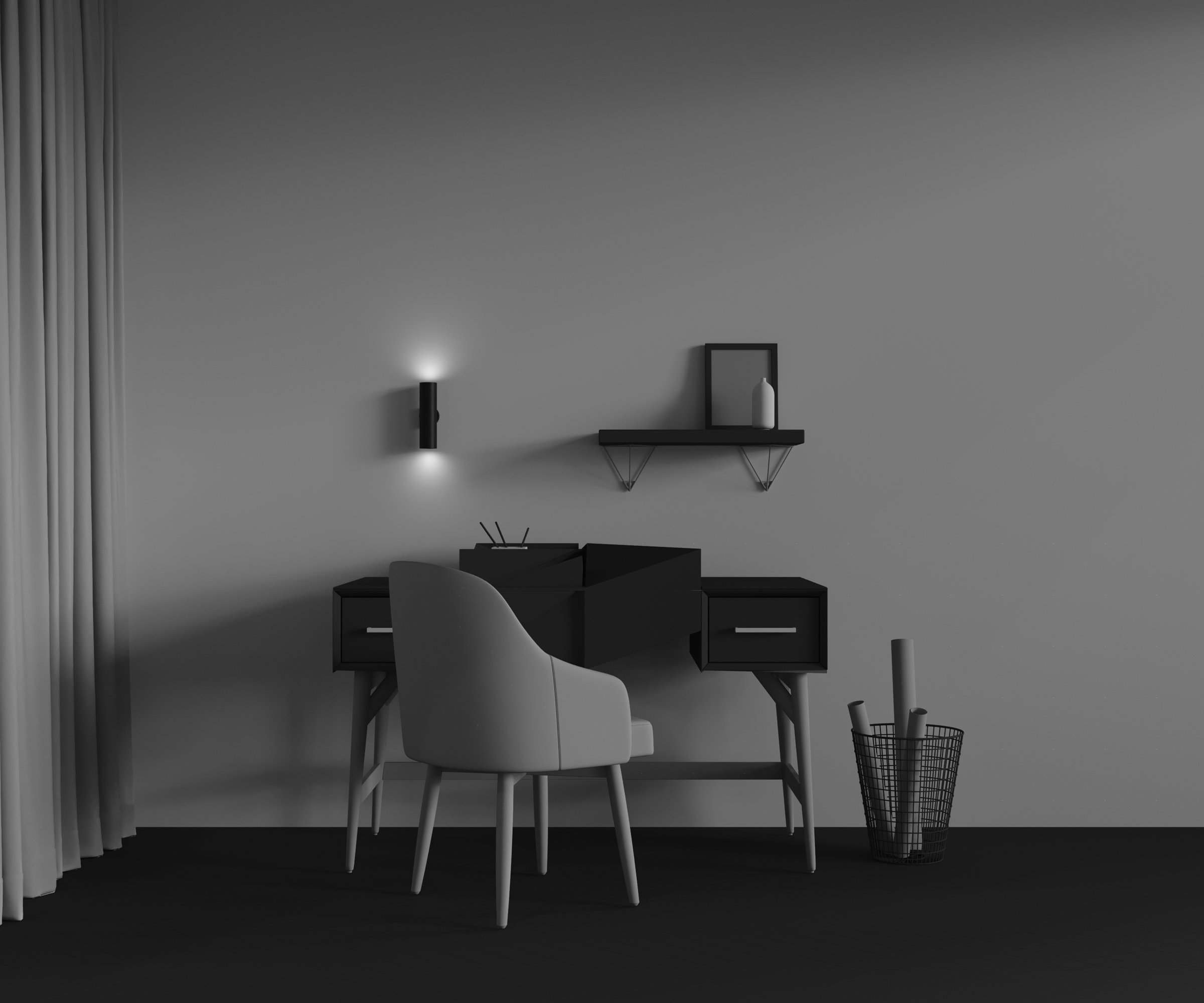 картинка Настенный светильник (бра) Technical C080WL-02-GU10-B