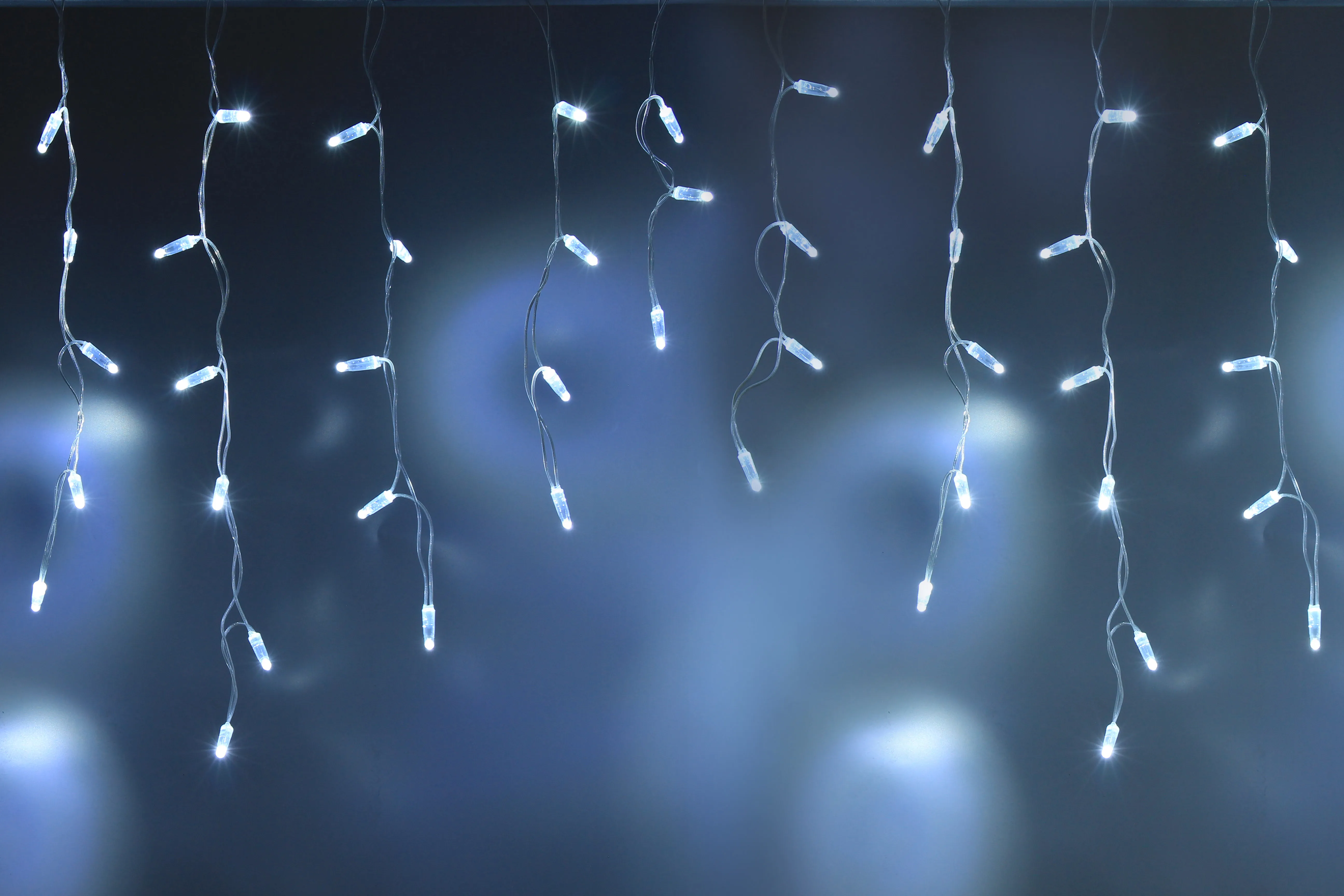 картинка Светодиодная бахрома 3х0.6м, статика, прозрачный провод, белая