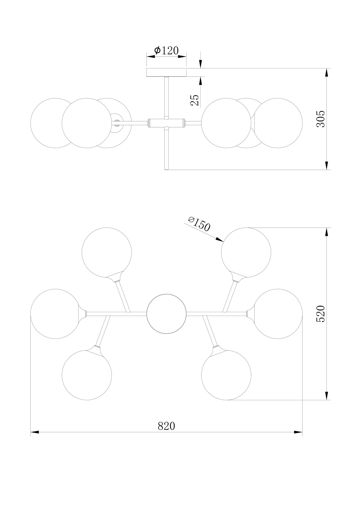 картинка Люстра Freya FR5115PL-06BZ1
