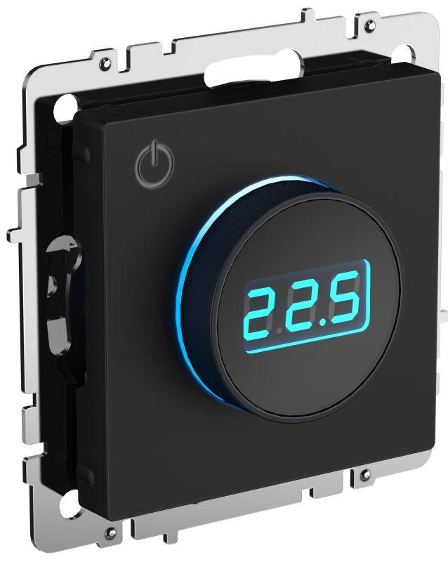 картинка Термостат электронный с индикацией BRITE СП IP20 ТС10-1-БрЧ черн. IEK BR-RT11-K02