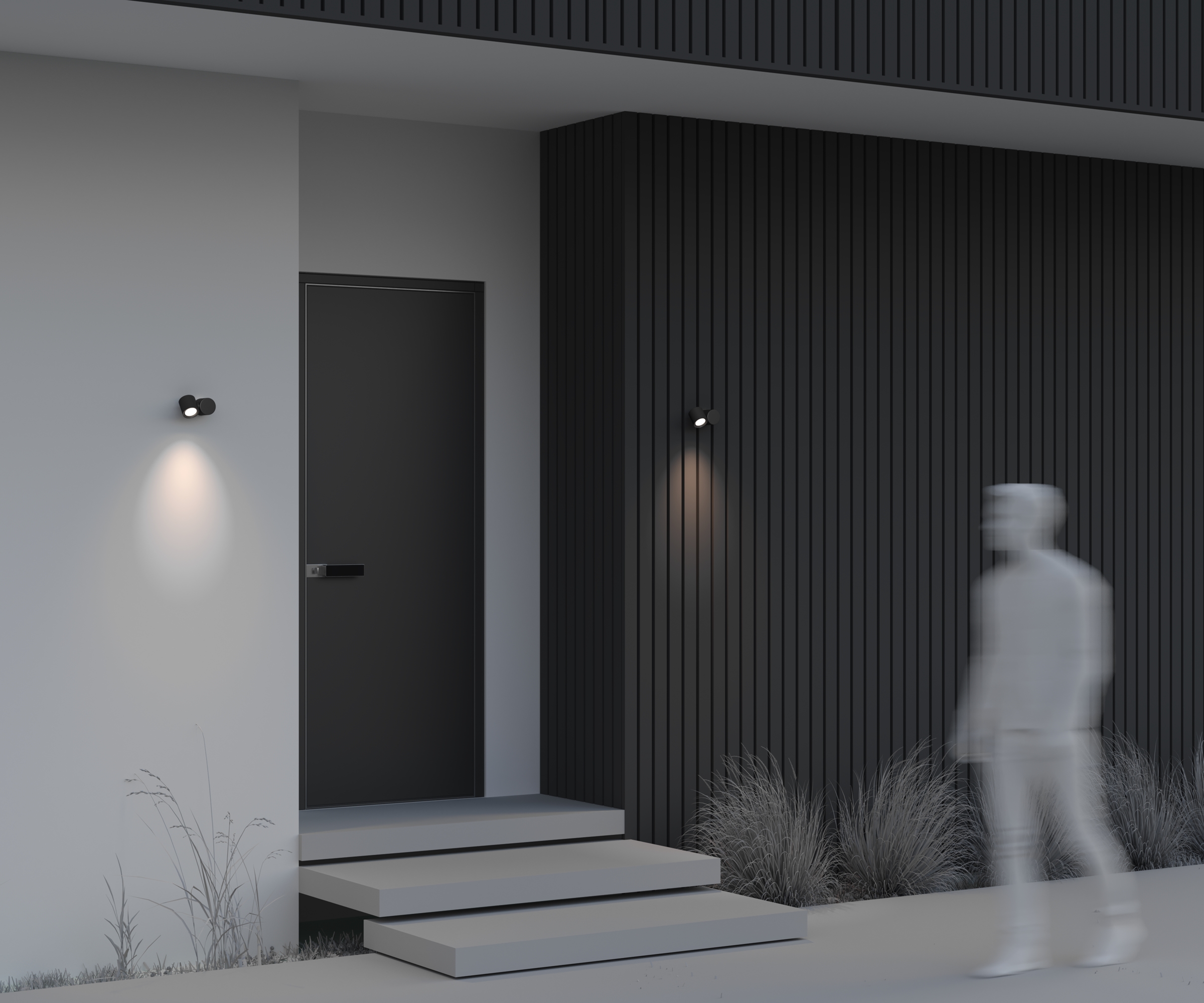 картинка Настенный светильник (бра) Outdoor O010WL-01B