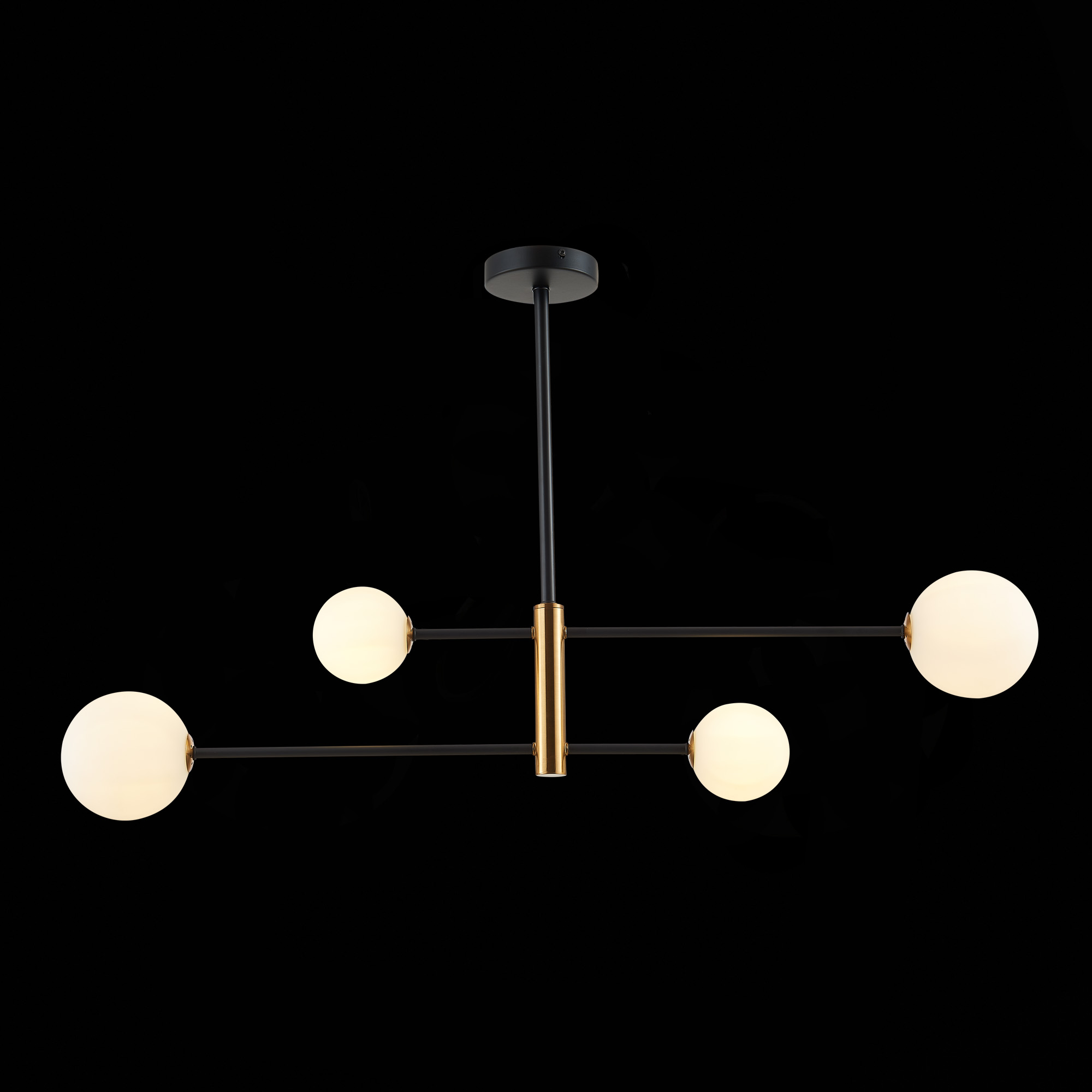 картинка SLE220103-04 Светильник потолочный Черный, Бронза/Белый G9 4*5W