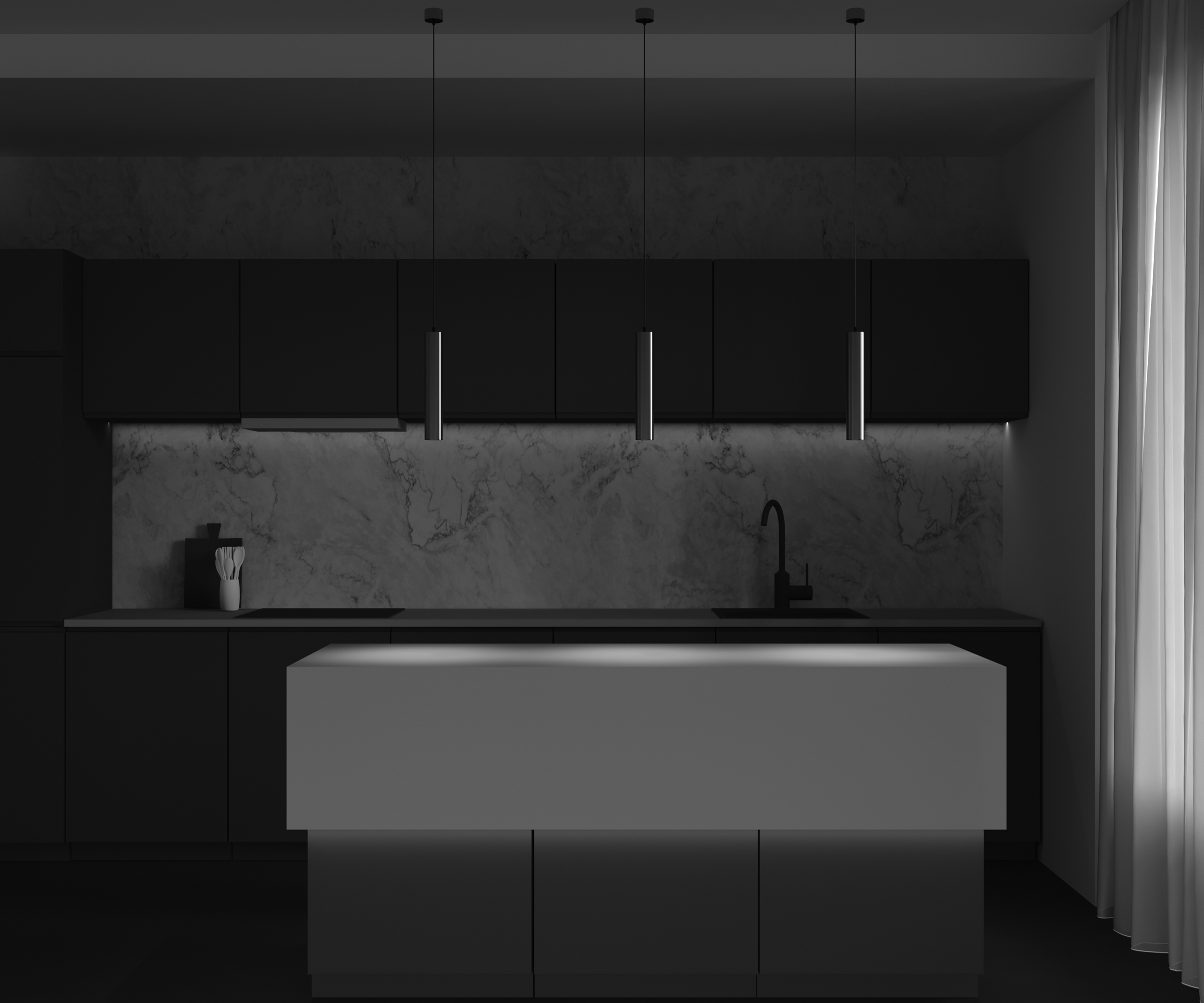 картинка Подвесной светильник Technical P072PL-L12W4K-BS