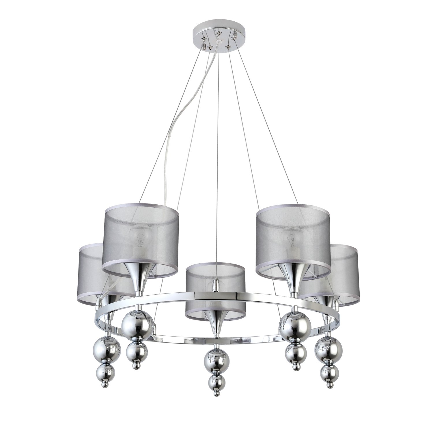 картинка SLE107103-05 Светильник подвесной Хром/Серебристый E14 5*40W