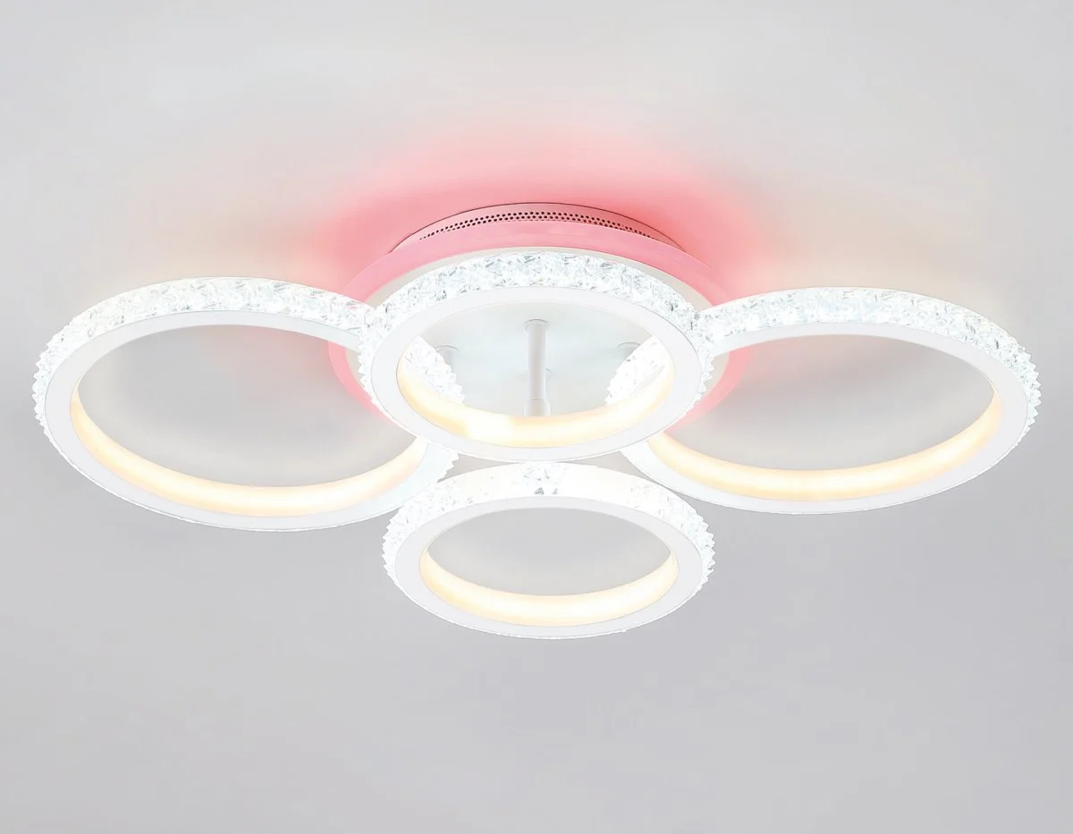 картинка Потолочный светодиодный светильник с RGB подсветкой и пультом