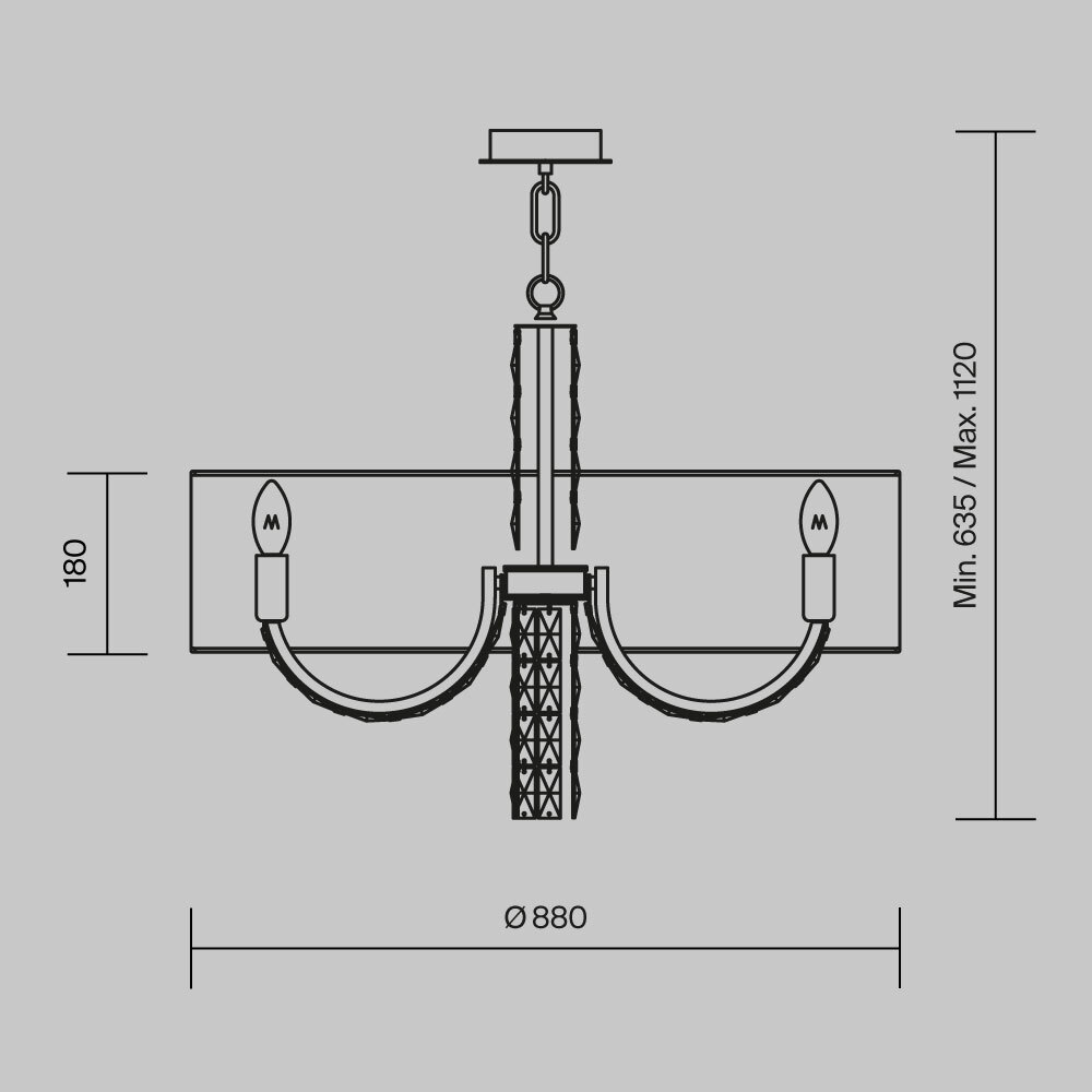 картинка Подвесной светильник Maytoni DIA008PL-08CH
