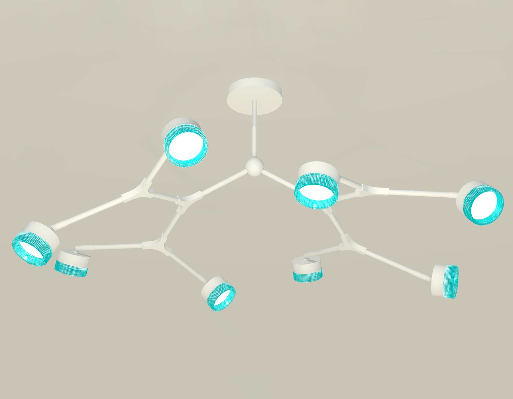 картинка Комплект подвесного поворотного светильника с композитным хрусталем