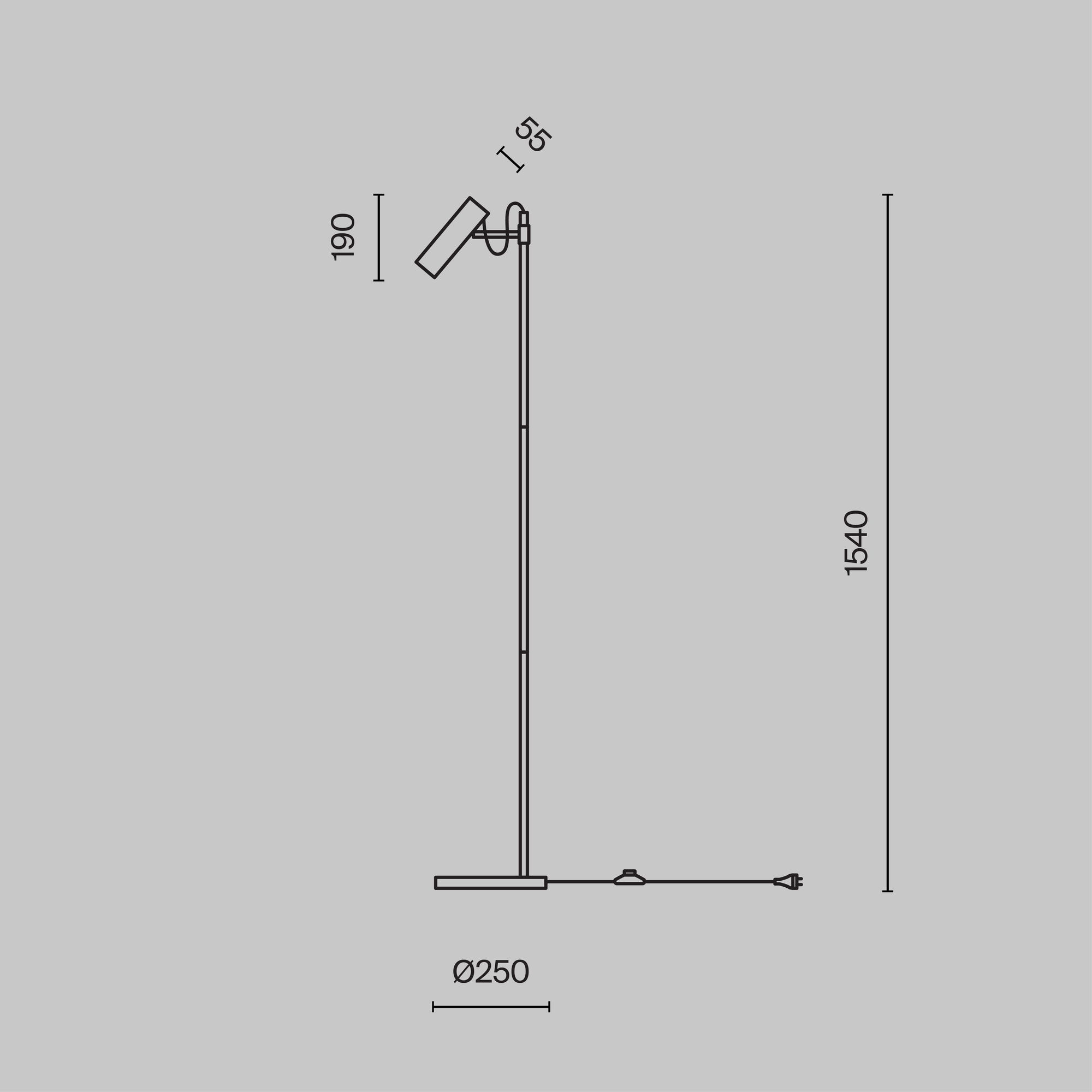 картинка Напольный светильник (торшер) Maytoni MOD129FL-01B