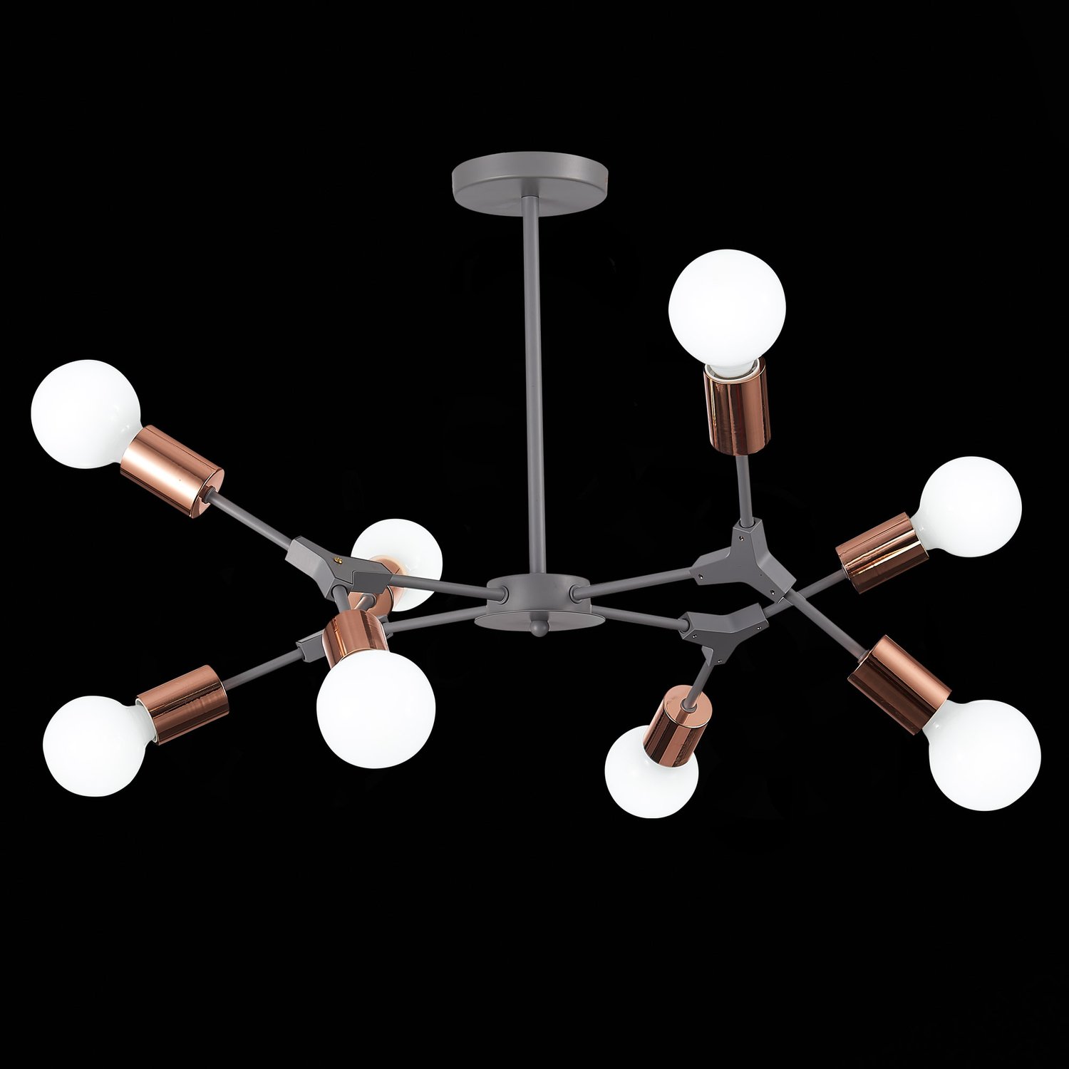 картинка SLE106403-08 Светильник потолочный Серый, Розовое золото E27 8*60W