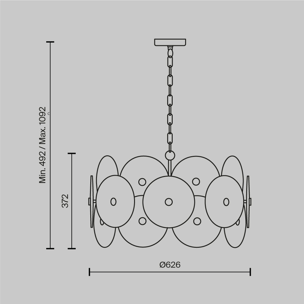 картинка Подвесной светильник Maytoni MOD007PL-08G
